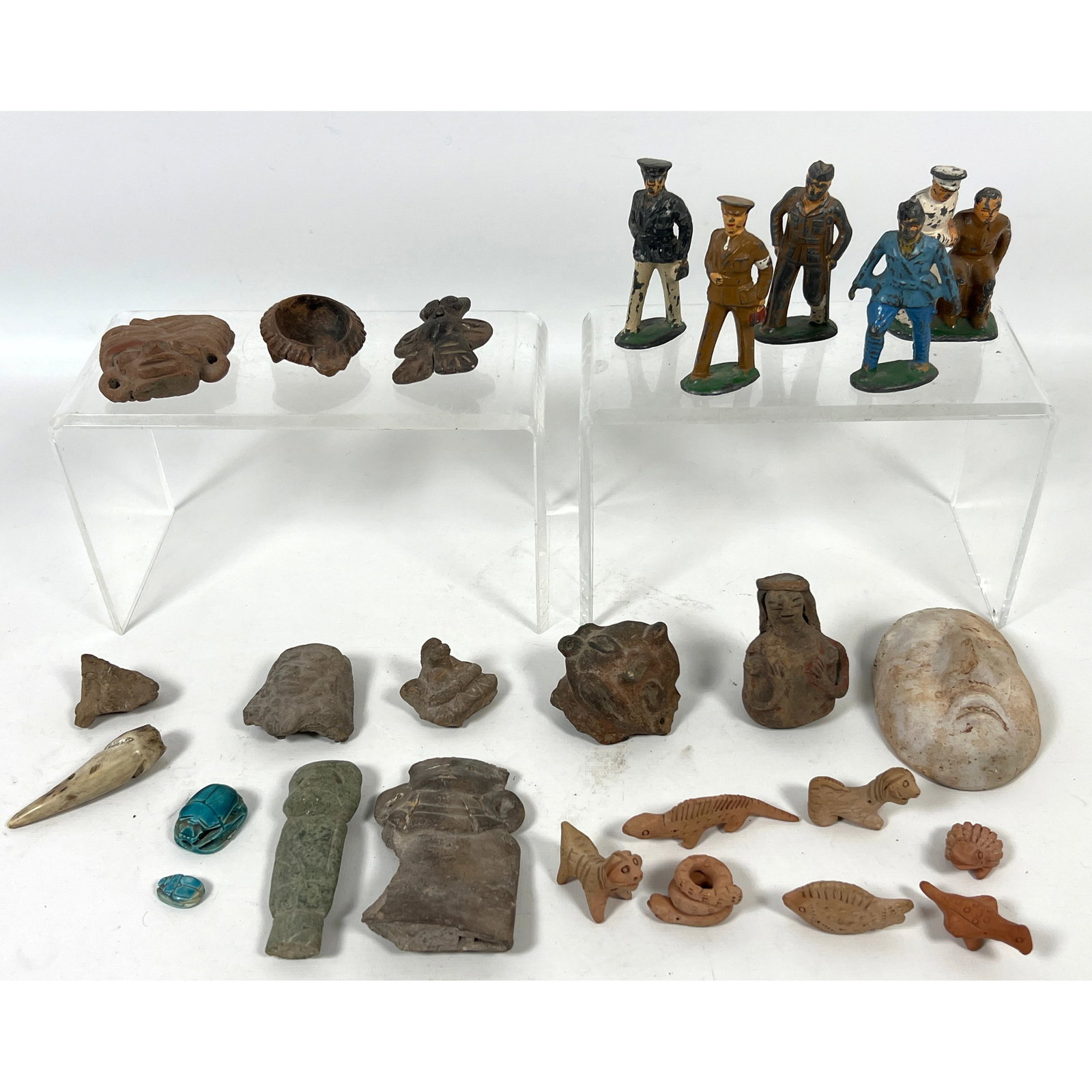 Eclectic Lot. variety of ethnographic-style artifacts, vintage toys, and souvenirs. The collection f (1 of 20)