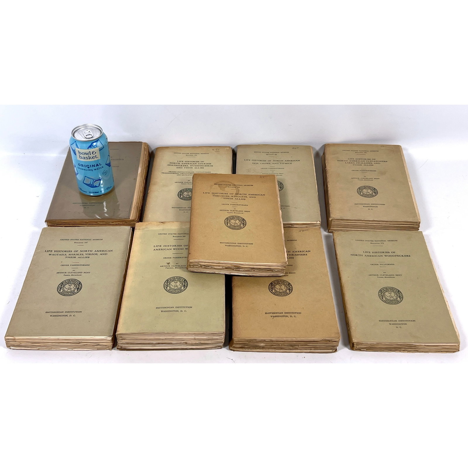 Collection of volumes from the series Life Histories of North American Birds by Arthur Cleveland Ben (1 of 16)