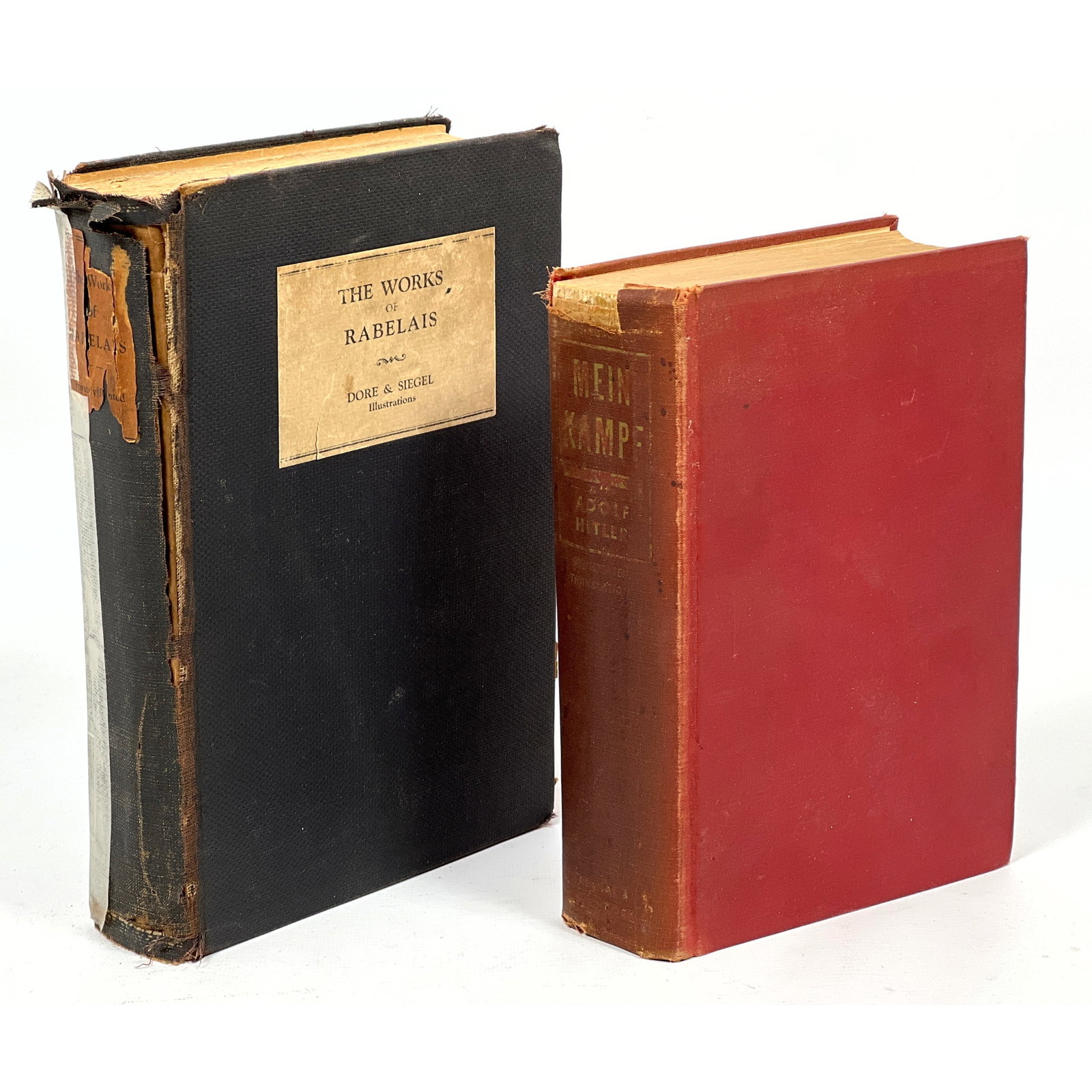 Two vintage Books, First American Edition Mein Kampf by Adolph Hitler and Rabelais illustrated by Gu (1 of 10)
