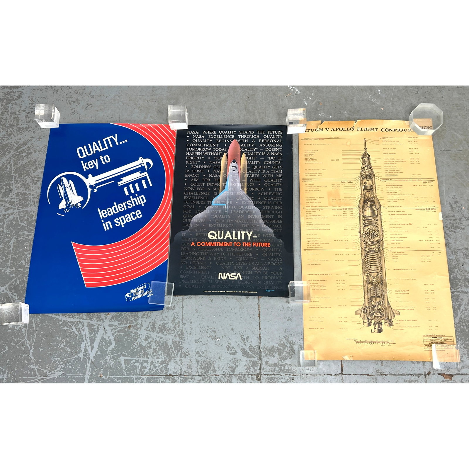 3pcs aerospace-related graphics. Nasas Saturn V Apollo Flight. Boeing. (1 of 10)