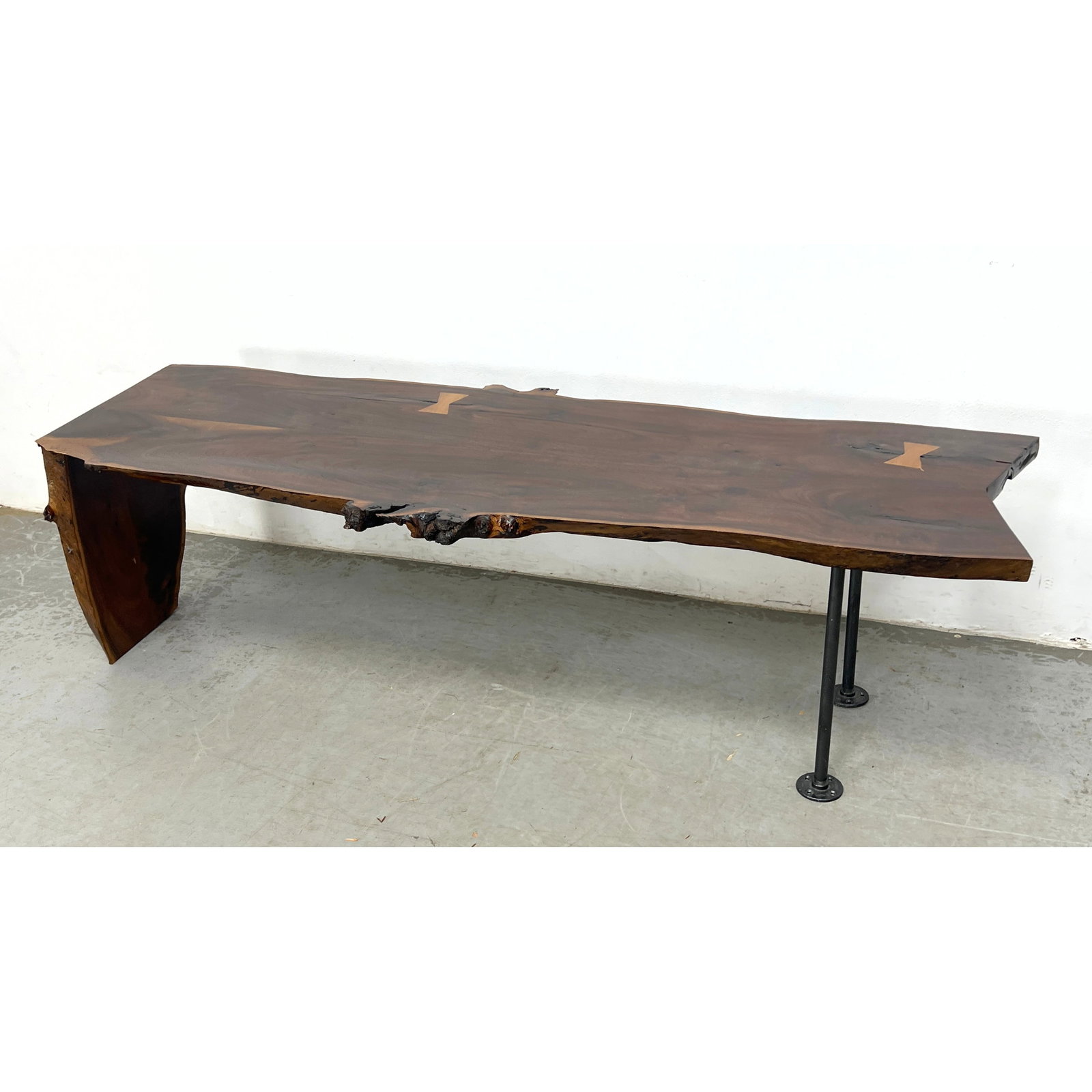 Custom Live Edge Black Walnut Coffee Table. Unique Free edge panel side leg. Bow Tie Butterfly Desig (1 of 8)