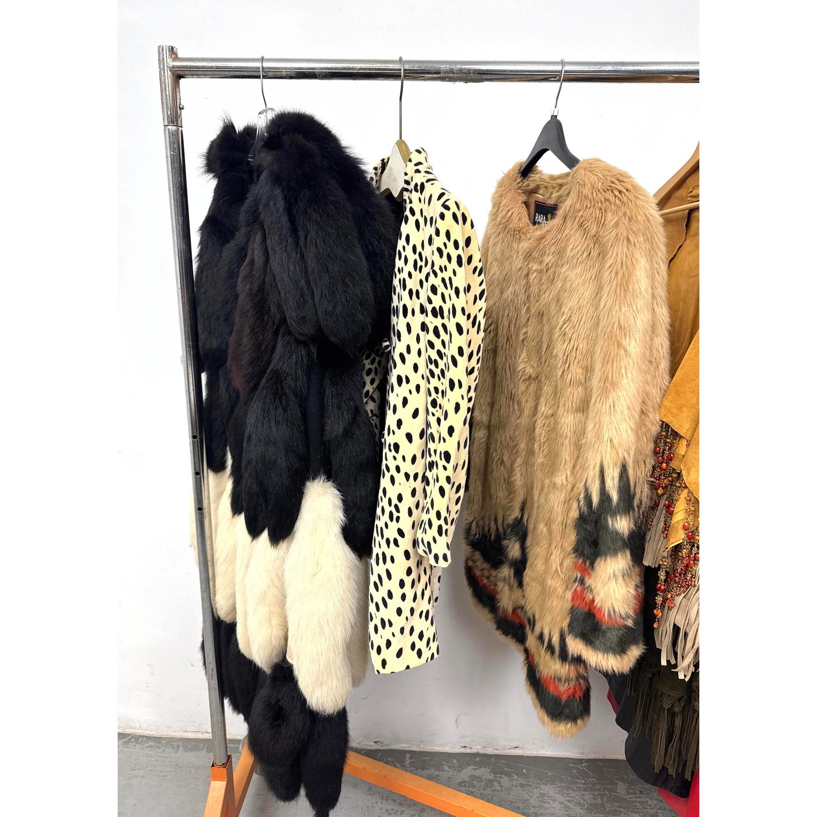 3pcs Vintage Coats. Don Kline tiered fur coat, (different layers zip off to make different lengths), (1 of 14)