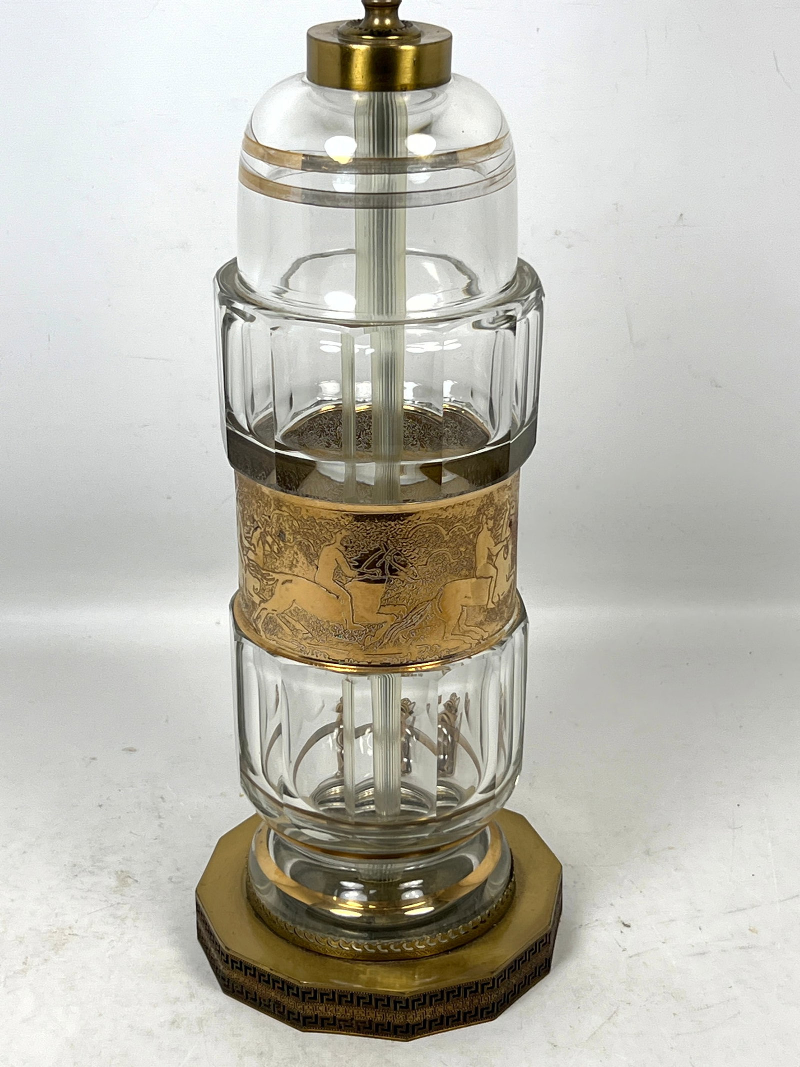 Vintage Moser Style Carved and Gilt Table Lamp. (1 of 12)
