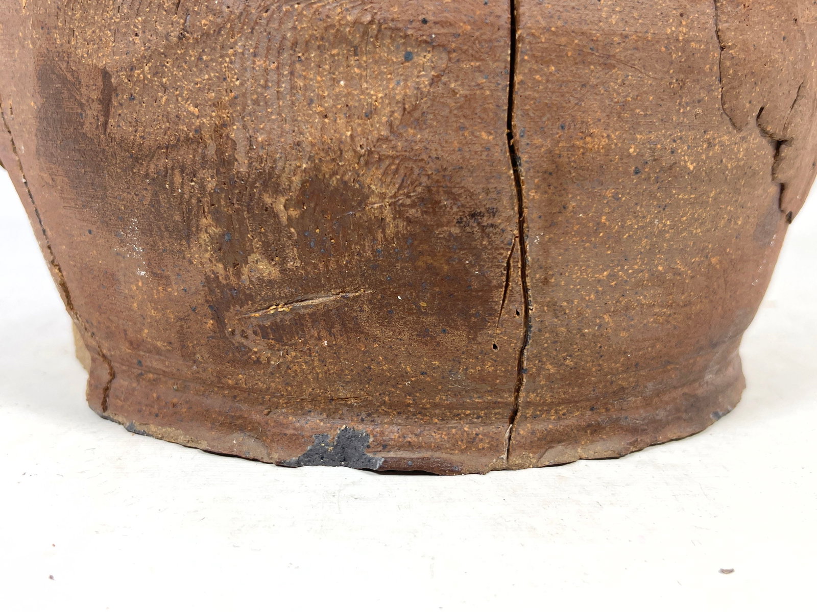 PETER VOULKOS Stack Unglazed Pottery Vase Sculpture. Faint signature. - 8