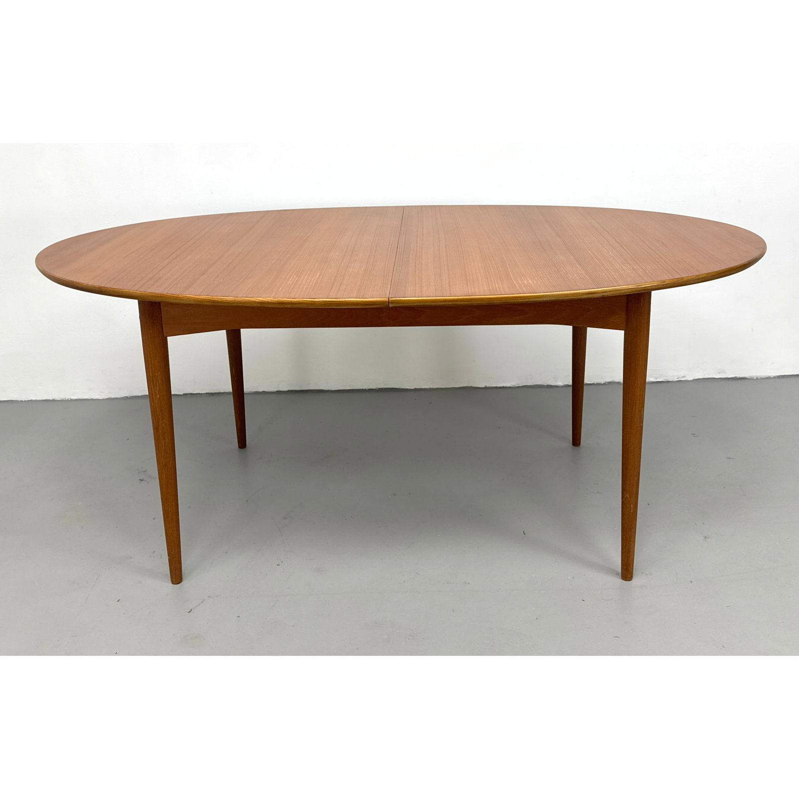 Danish Modern Teak Oval Butterfly-Leaf Dining Table. Unsigned. (1 of 11)