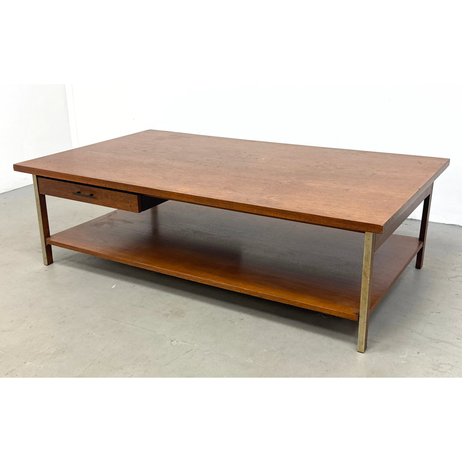 xxx Paul McCobb for Calvin Furniture Irwin Series Walnut Coffee Table with Offset Drawer (1 of 11)