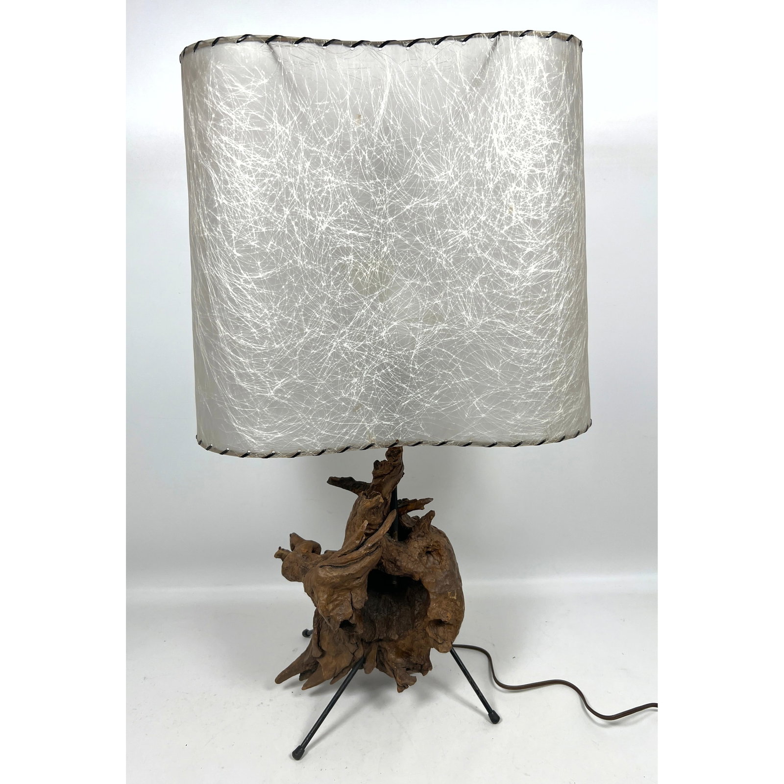 225 Aubock Style Wood and Iron Table Lamp. (1 of 12)