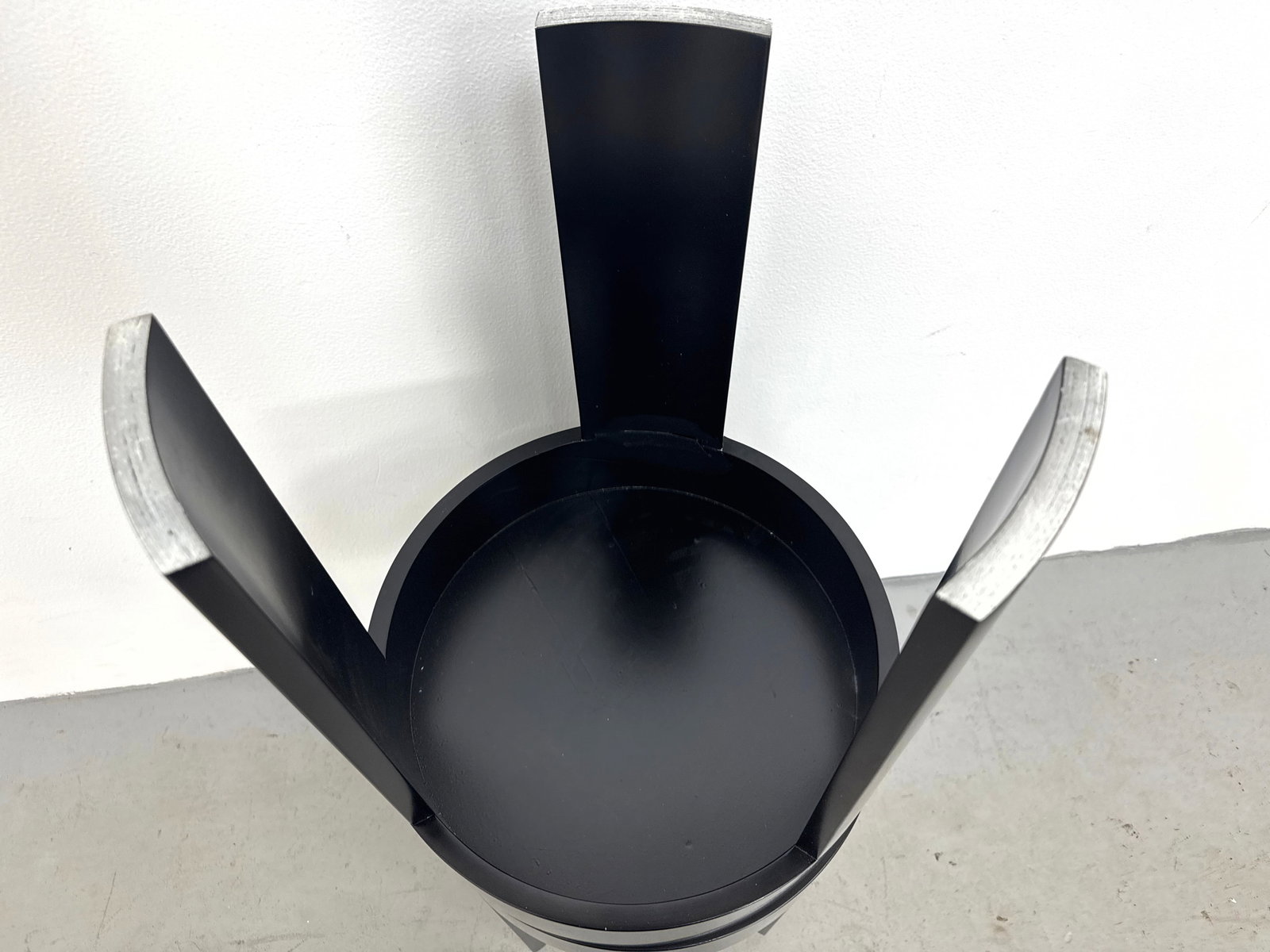 Pair Laminated Black Lacquer Side Tables. - 5