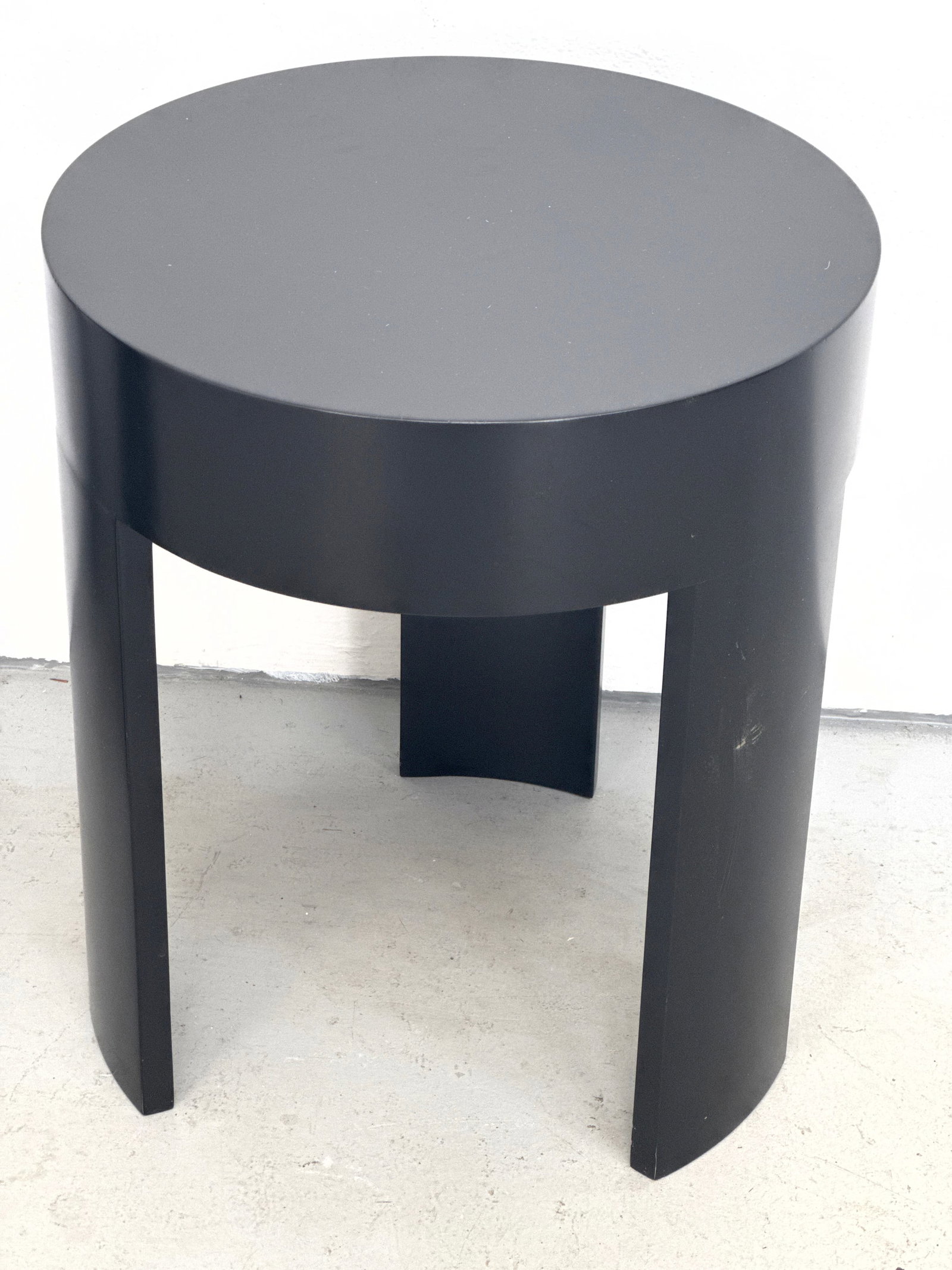 Pair Laminated Black Lacquer Side Tables. - 7