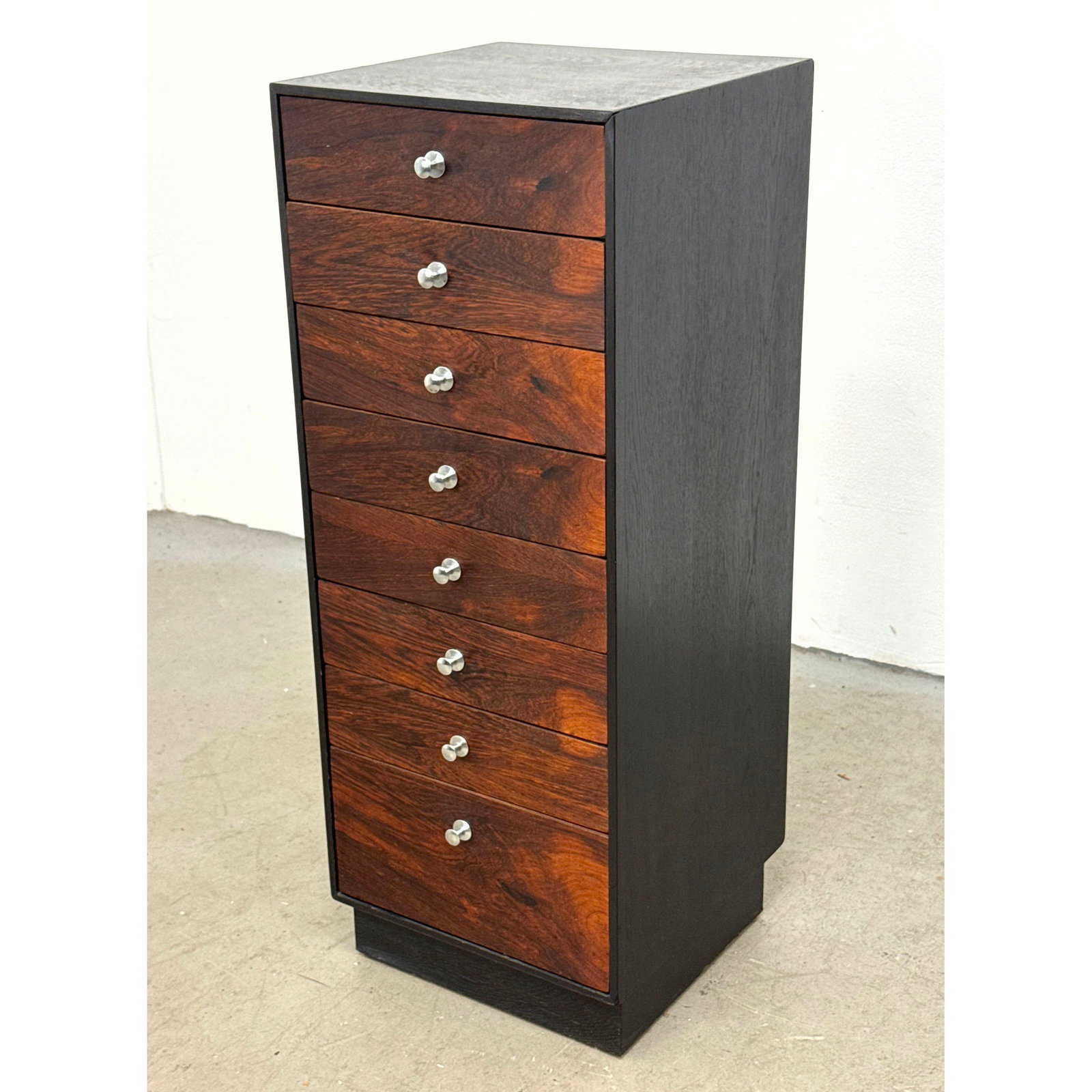 David Parmelee Founders Rosewood and Black Lacquered Jewelry Chest Cabinet. Good vintage cabinet. Si (1 of 9)