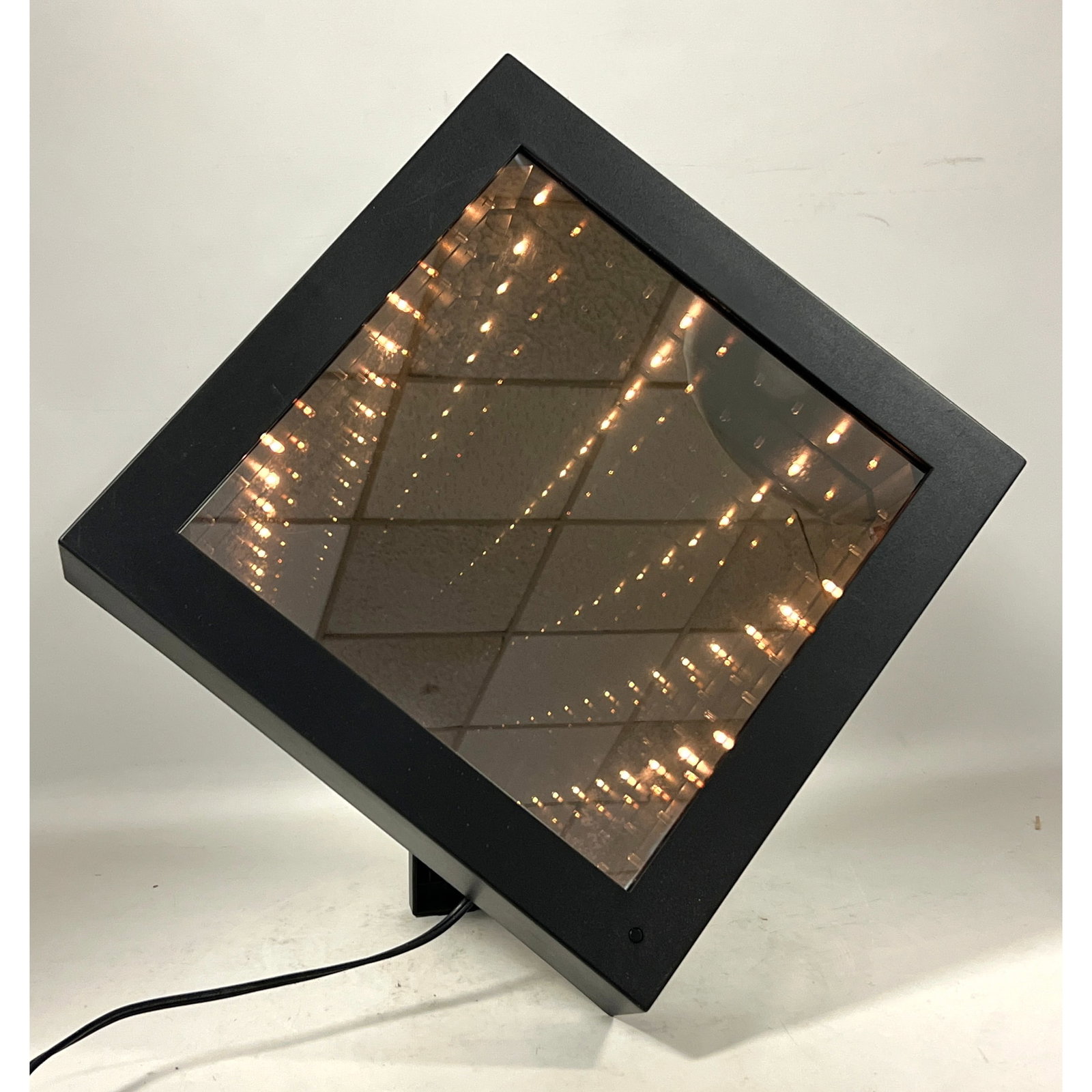 Can You Imagine HPI Infinity Mirror Light Box Table or Wall Lamp. Item No. 1412. Black Frame. (1 of 13)