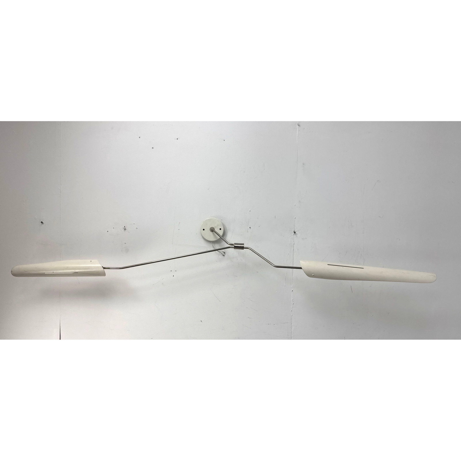 David Weeks Studio Double Arm Articulating Wall Sconce with White Powder Coated Aluminum Shades and (1 of 10)