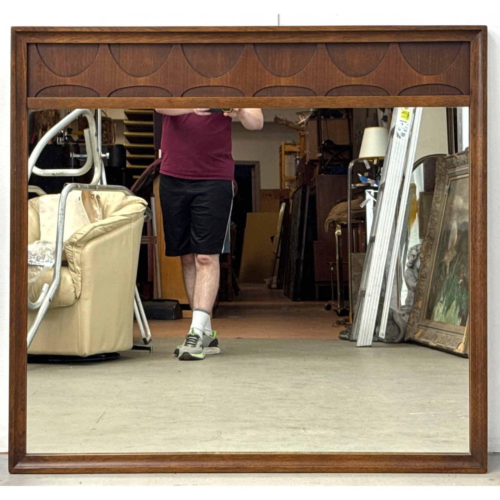 Broyhill Brasilia Mid-Century Modern Walnut Wall Mirror Model 6131-05 (1 of 7)
