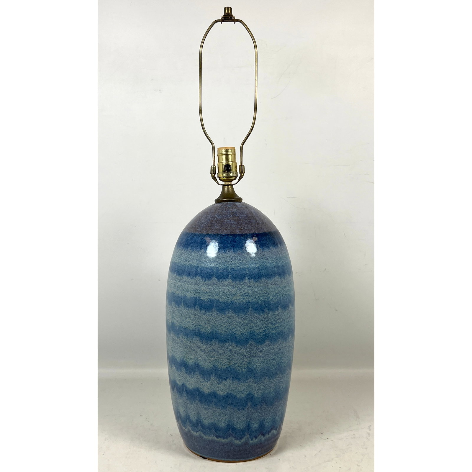Studio Pottery Glazed Ceramic Table Lamp. Mid Century Modern (1 of 10)