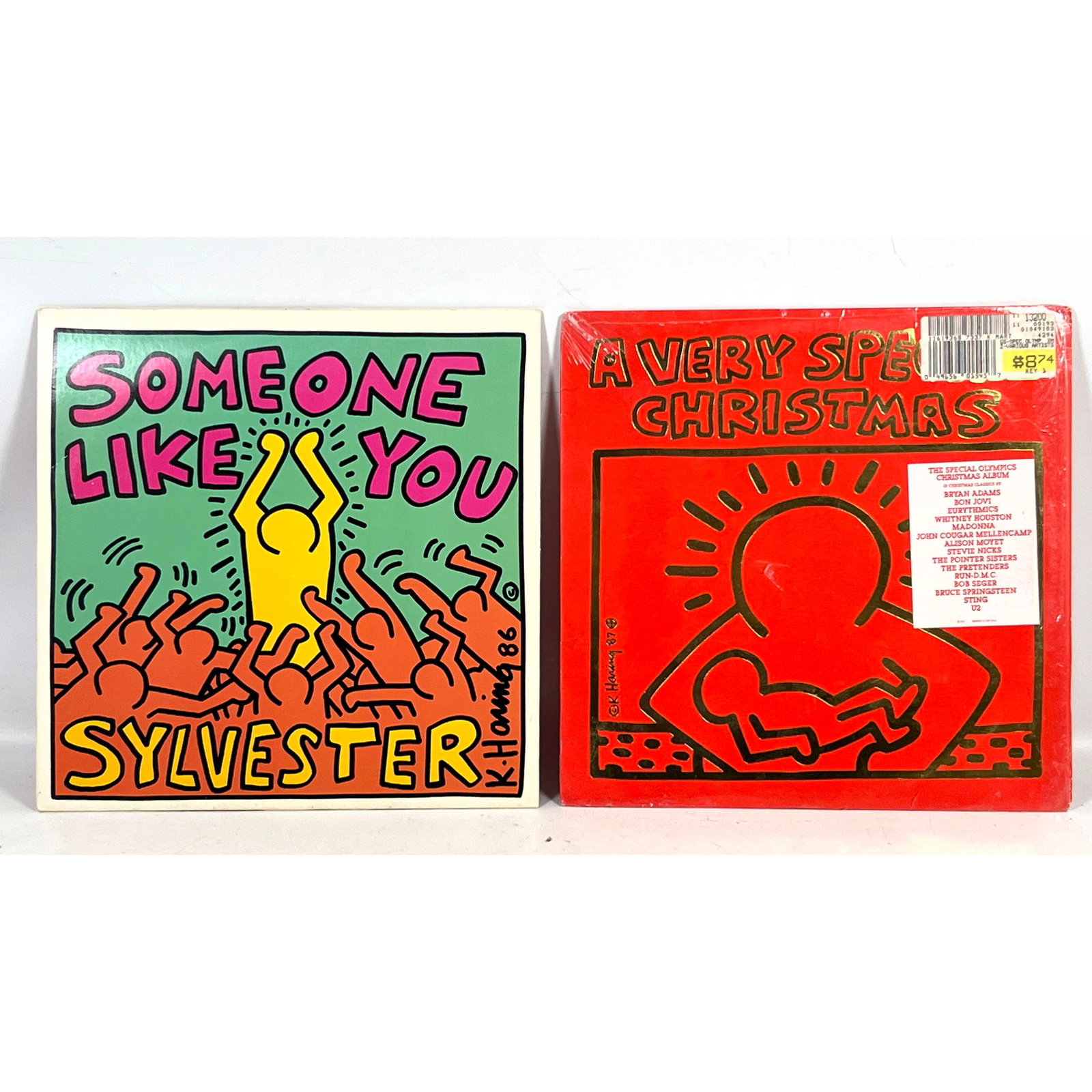 Two Keith Haring Original Cover Art Vinyl Records Sylvester Someone Like You 12 inch Single and A Ve (1 of 15)