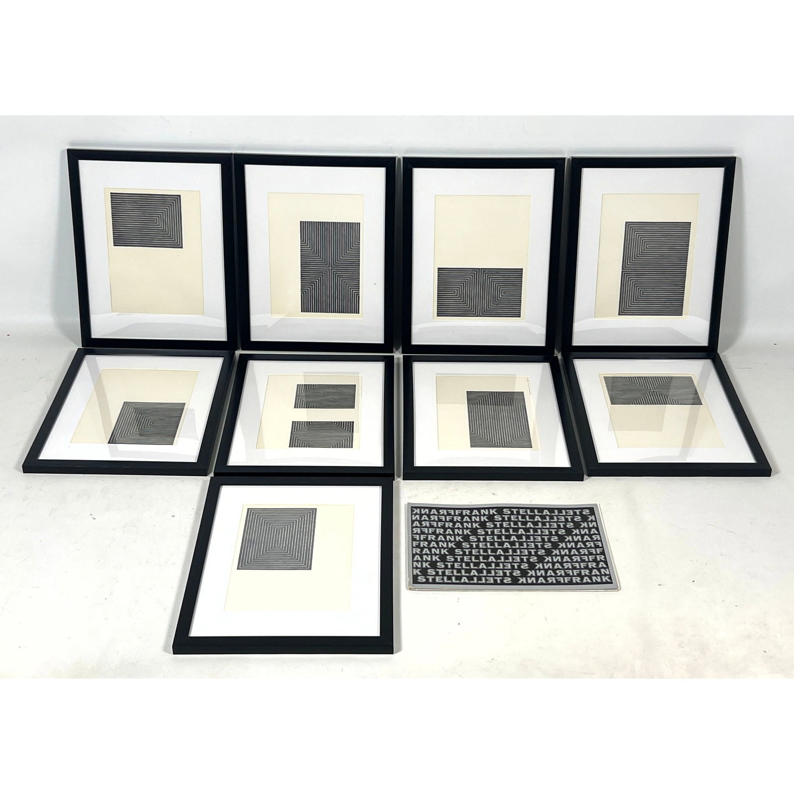 Frank Stella Gemini G.E.L. Lithograph Prints. Black Series I and Star of Persia I and II with epheme (1 of 11)