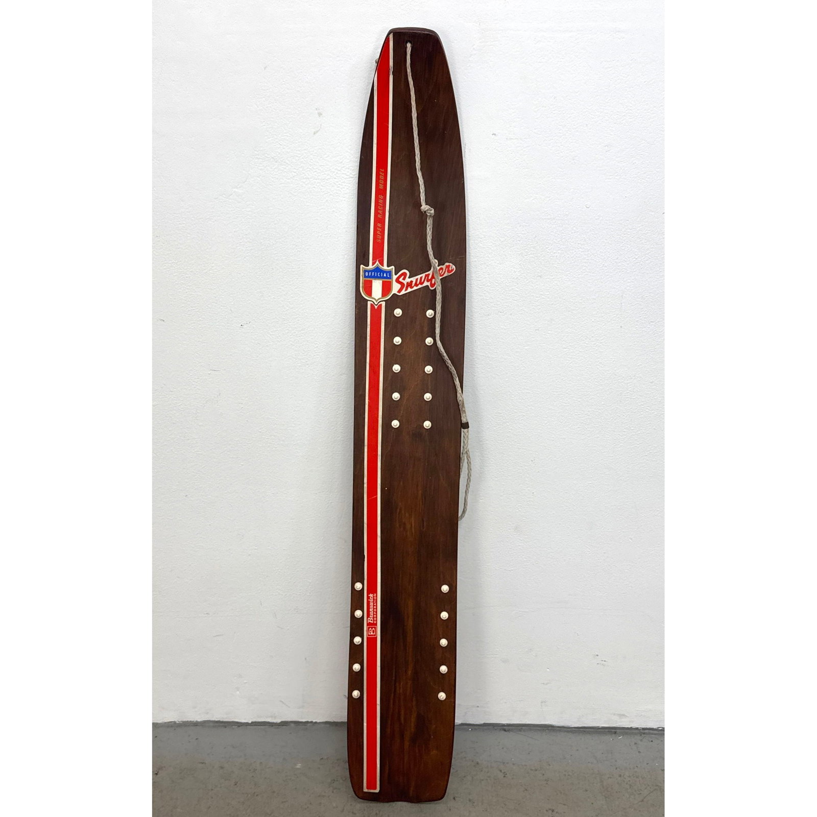 Brunswick Snurfer Super Racing Model. Early Patent Pending model. Vintage Laminated Wood Snowboard w (1 of 13)