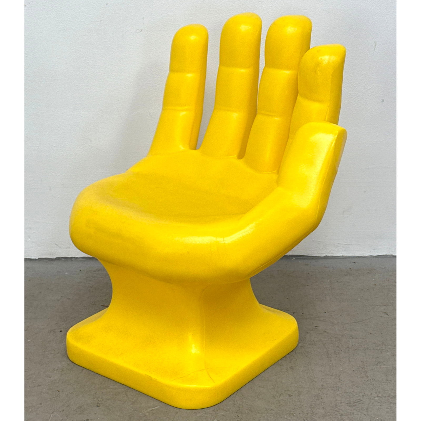 Hand Shaped Chairs Yellow Molded Plastic Figural Hand Chair. (1 of 11)