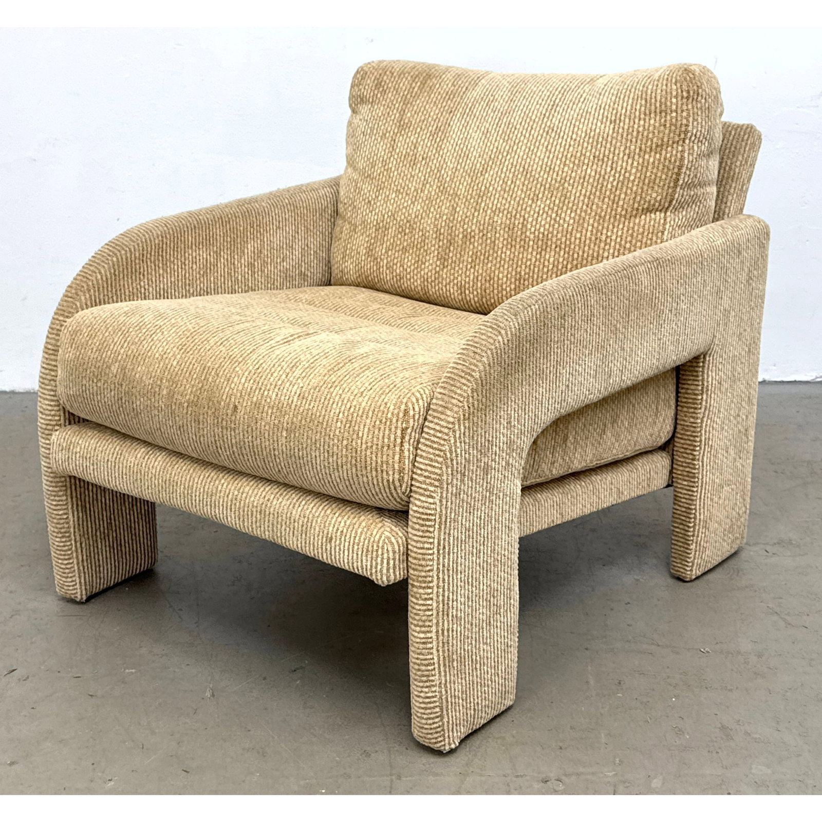 Adrian Pearsall for Comfort Designs Inc Postmodern Lounge Chair in Beige Ribbed Corduroy. (1 of 9)