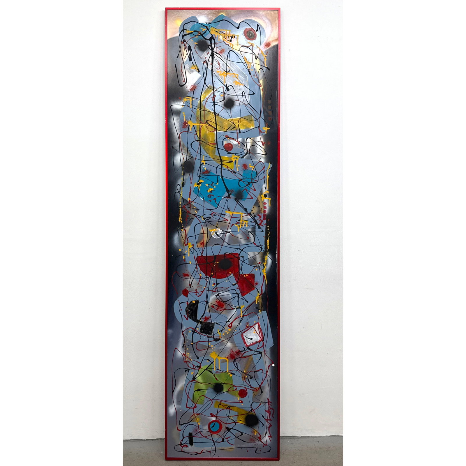 8ft Tall Dennis Sakelson Abstract Modern Painting. Graffiti Style (1 of 11)