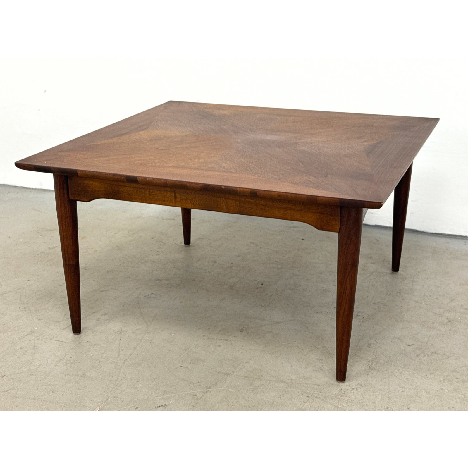 Mid-Century Modern Ramseur Furniture Company Walnut Coffee table.: Mid-Century Modern Ramseur Furniture Company Walnut Coffee table. Dimensions: Height: 16 inches, Width: 30 inches, Depth: 30 inches. ---
