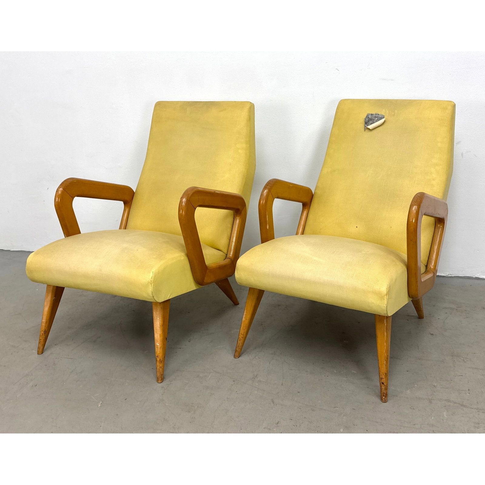 Pair French Mid-Century Modern lounge armchairs attributed to Frantisek Jirak for Tatra featuring sc (1 of 13)