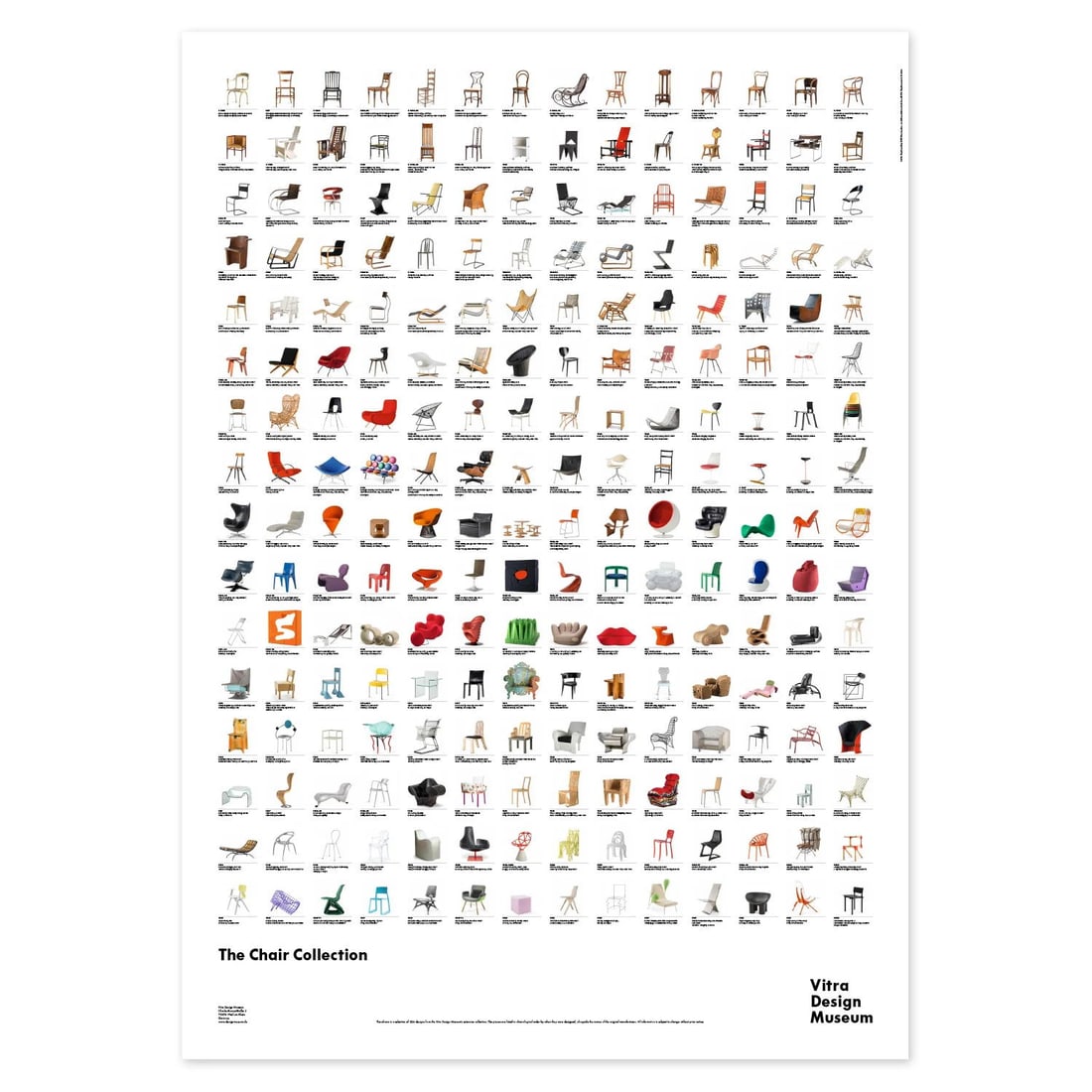 Vitra - The Chair Collection Poster 7th edition - 2022 - shows 224 selected pieces of the Vitra Desi (1 of 14)