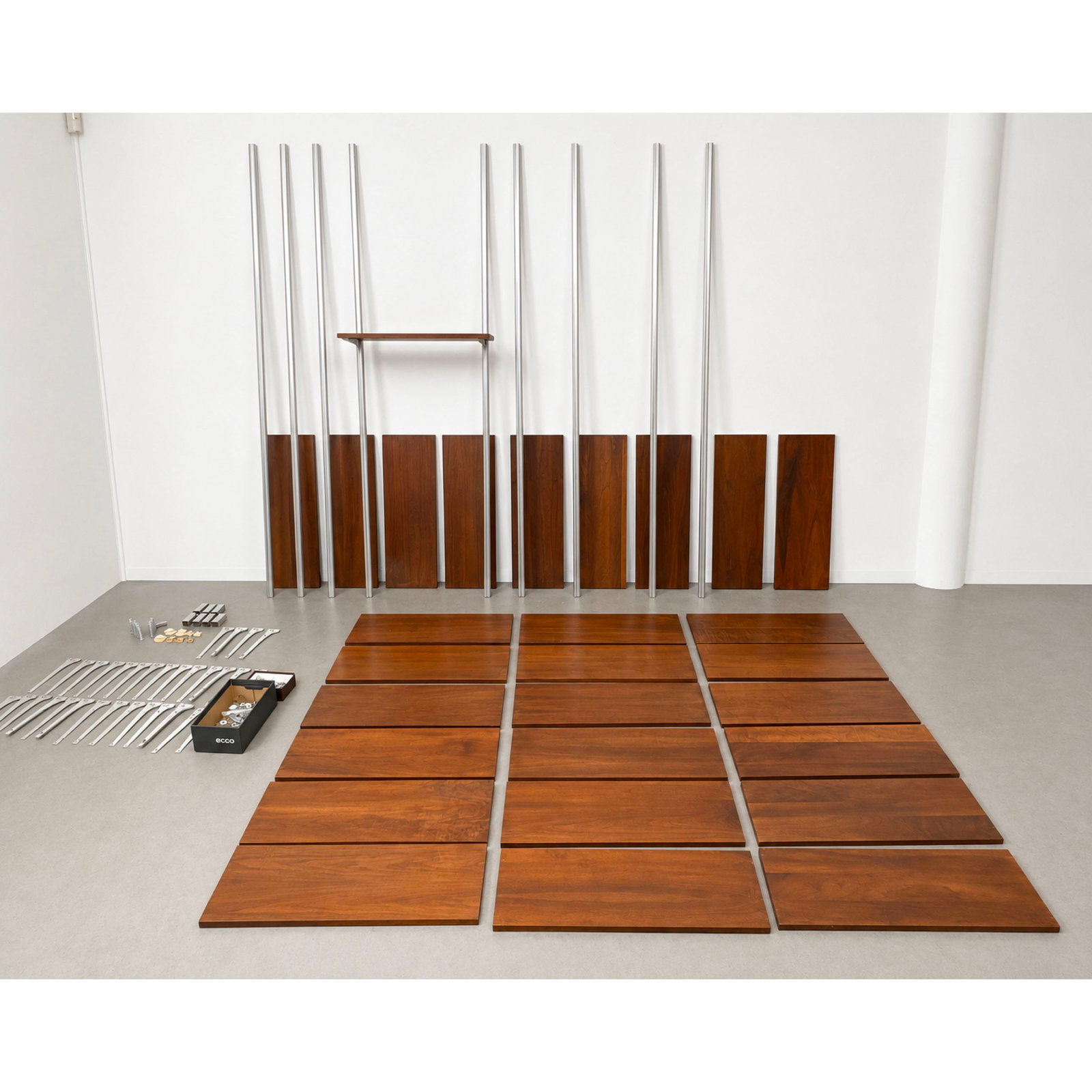 Large Assortment George Nelson for Structural Products Inc Omni System Tension Pole Shelving Unit wi (1 of 14)