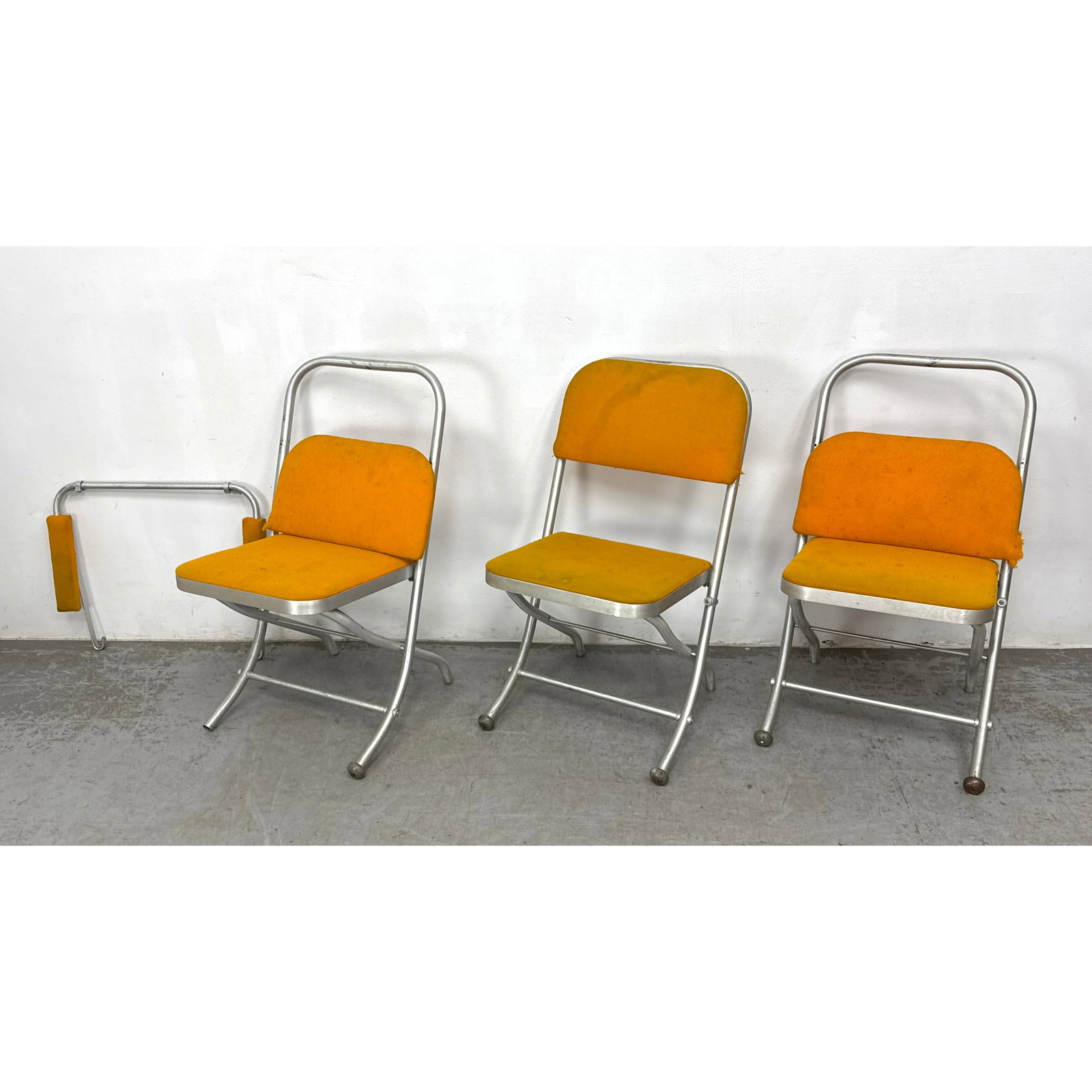 Set 3 WARREN MacARTHUR Folding Aluminum Chairs. MAYFAIR Industries. One Complete Chair. Others need (1 of 11)