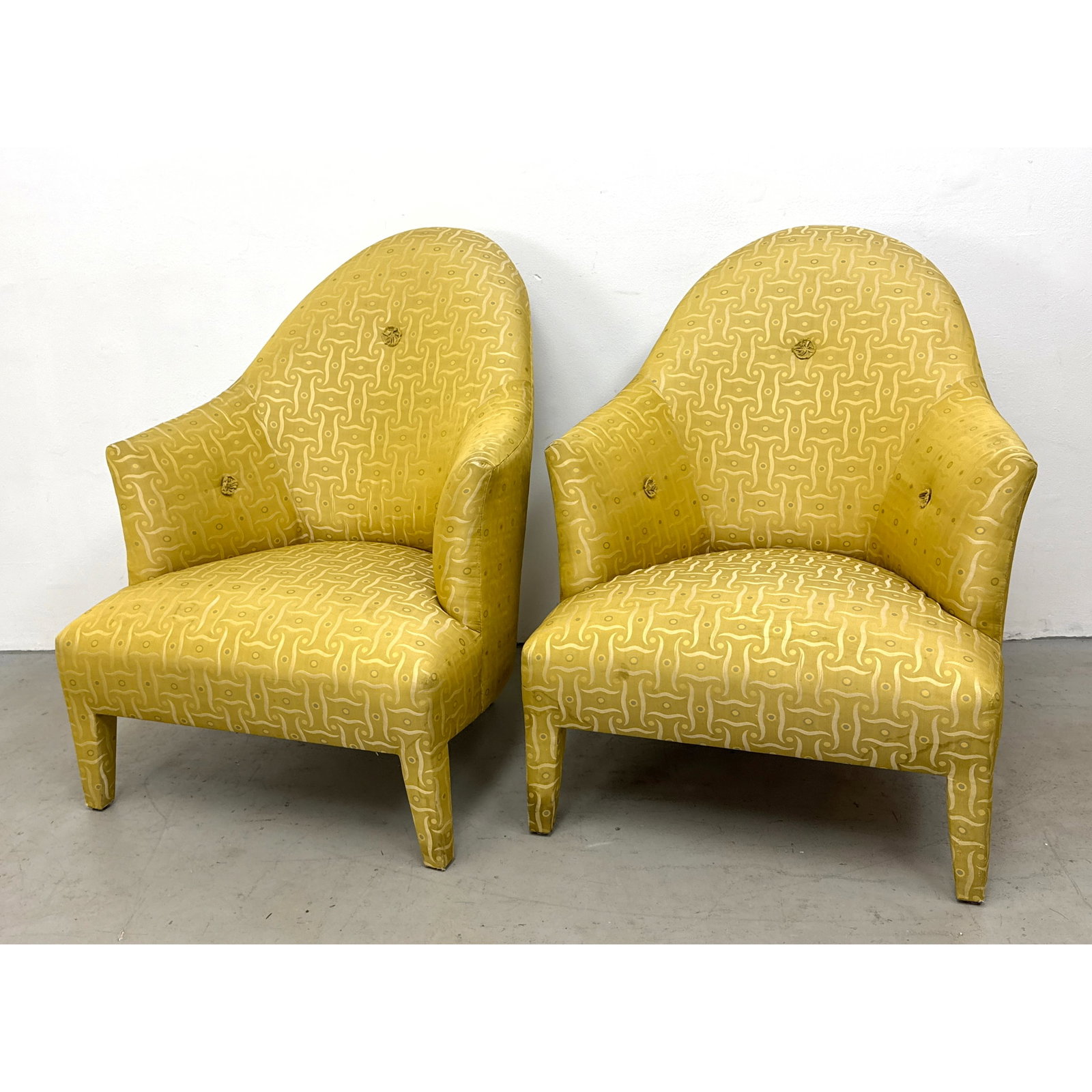 Pair John Hutton for Donghia Ghost Lounge Chairs. Unmarked. (1 of 12)