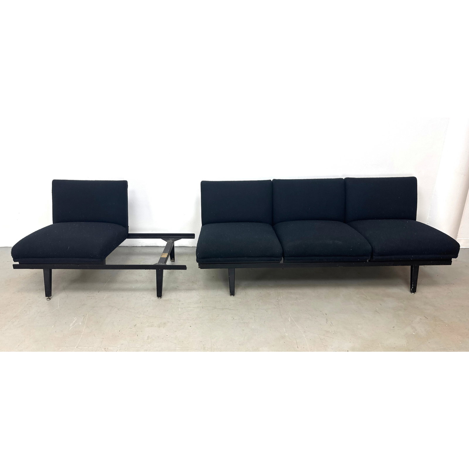 George Nelson for Herman Miller Steelframe Modular Seating Group Including 3 Seat Sofa and Single Se (1 of 10)