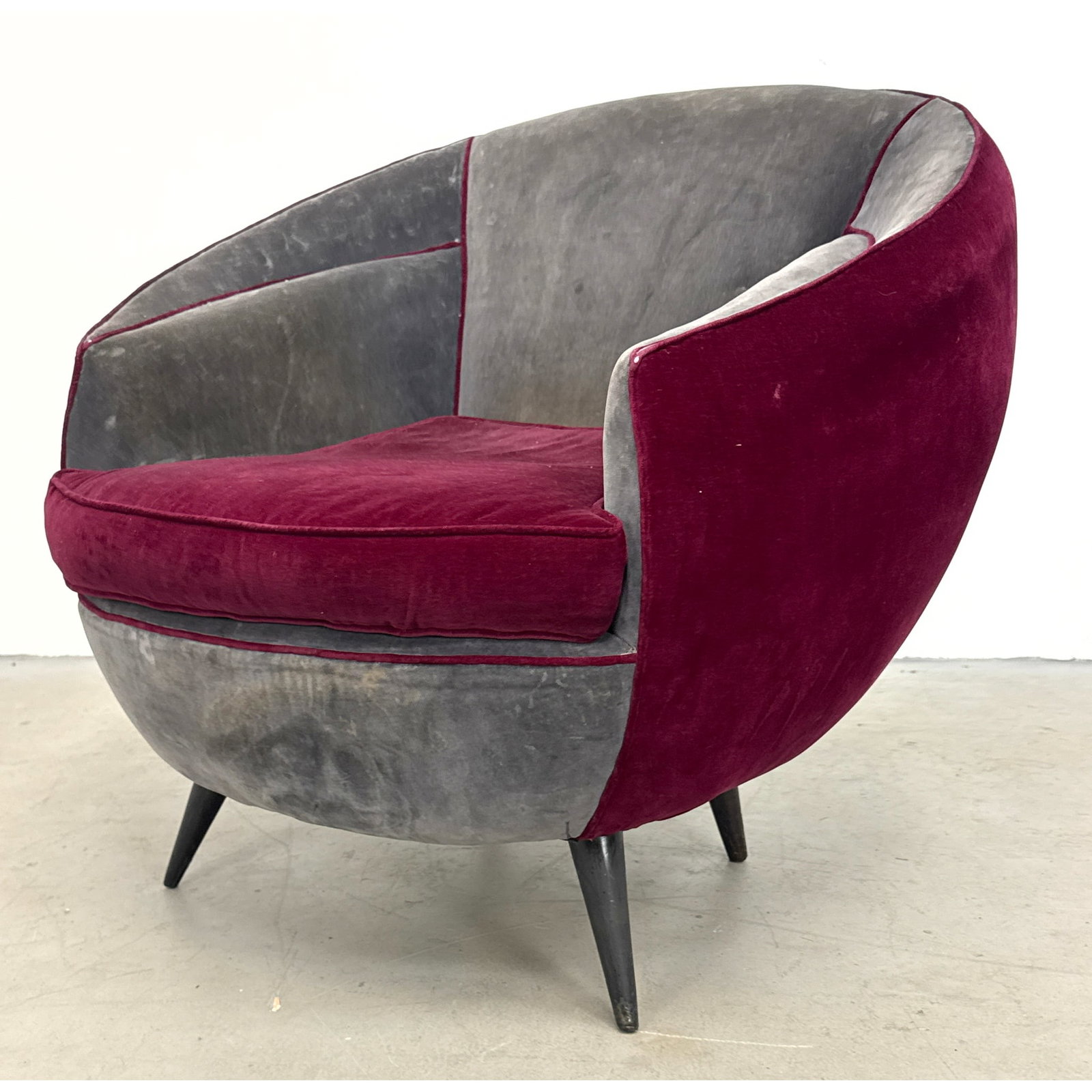 Italian Modern Guglielmo Veronesi Style Lounge Chair.: Italian Modern Guglielmo Veronesi Style Lounge Chair. Dimensions: Height: 31 inches, Width: 34 inches, Depth: 32 inches. - Seat Height: 16 inches ---