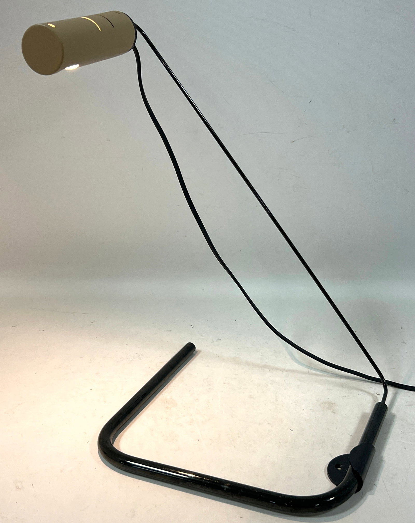 Slalom Table Lamp Wall Sconce. Vico Magistretti for Oluce featuring an adjustable tan metal shade an (1 of 14)