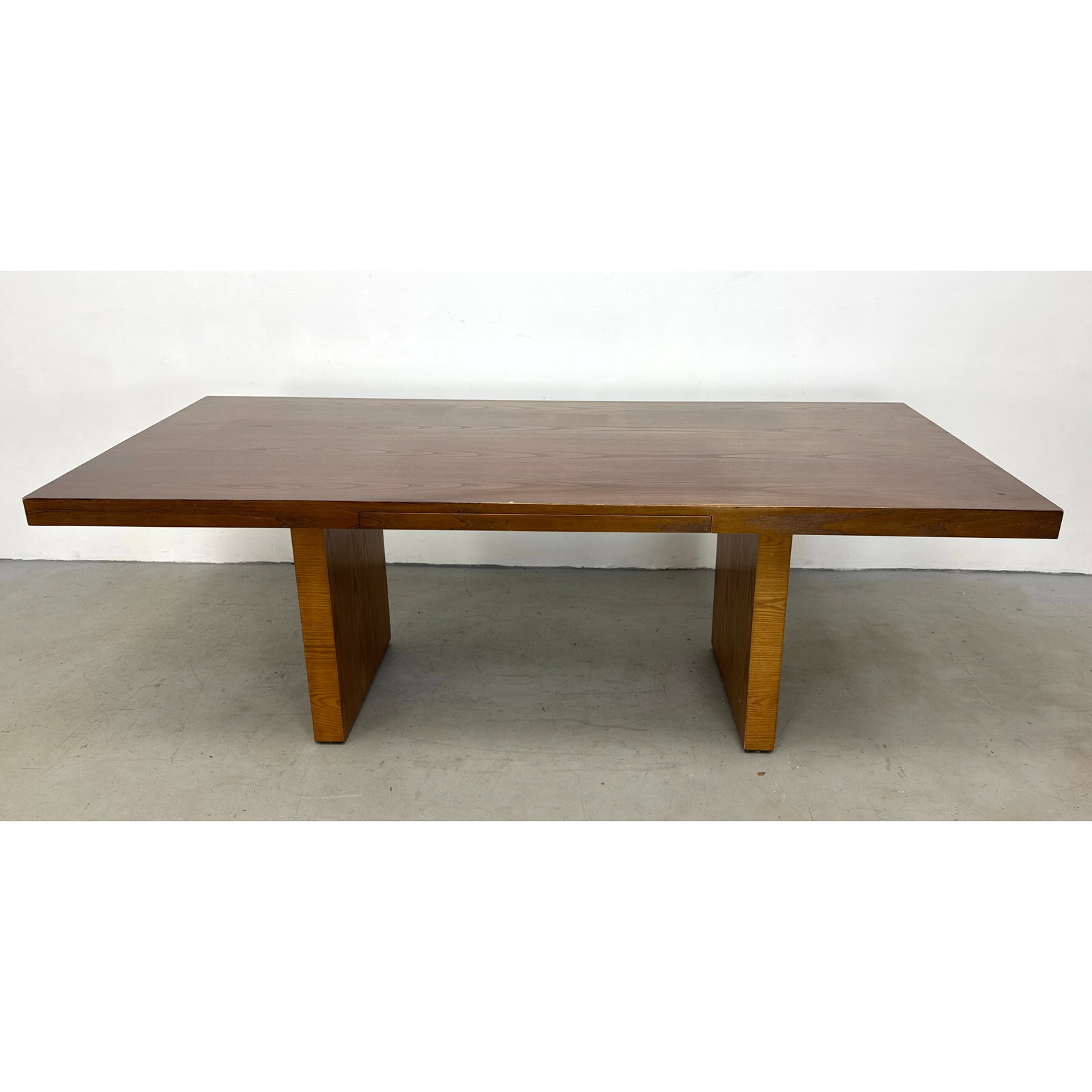 Dunbar Contract Division Mid-Century Modern Walnut Stained Wood Double Pedestal Desk or Conference T (1 of 11)
