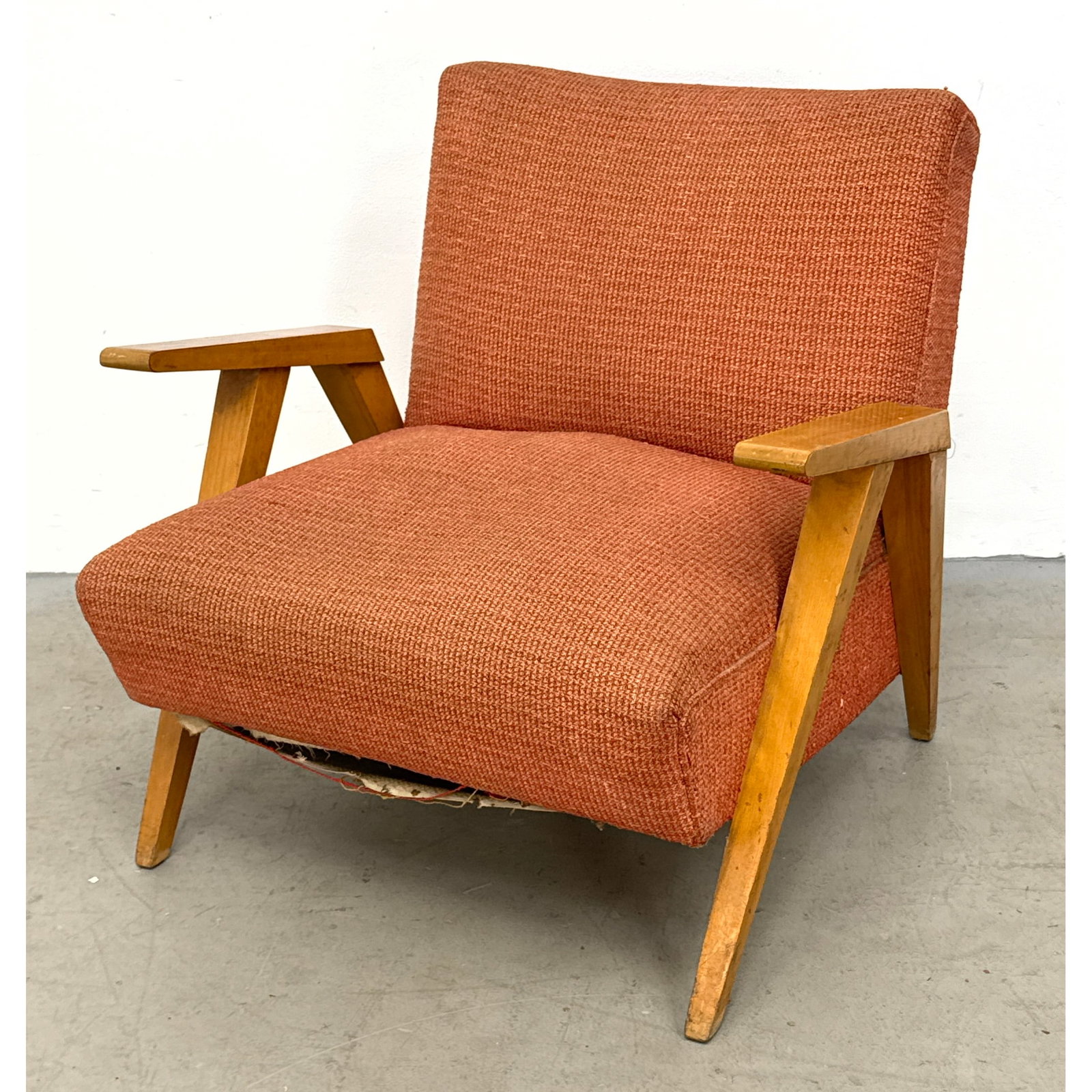 Mid-Century Modern Jozef Chierowski Style Z-Frame Lounge Armchair.: Mid-Century Modern Jozef Chierowski Style Z-Frame Lounge Armchair. Dimensions: Height: 28 inches, Width: 30.5 inches, Depth: 31 inches. - Seat Height: 14 inches ---