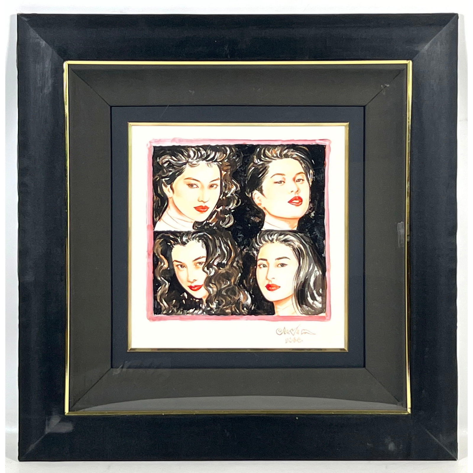 Olivia De Berardinis Original Gouache Painting Untitled Study S-94-228 CC Girls Study Signed Dated 1 (1 of 13)