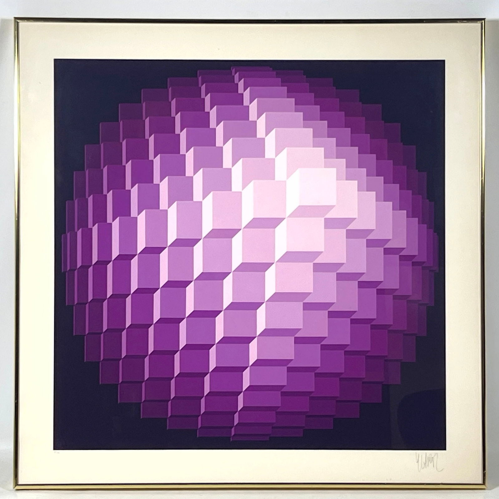 Jean-Pierre Yvaral Purple Spectrum original color serigraph. Pencil signed 187/200. Denise Rene Edit (1 of 10)