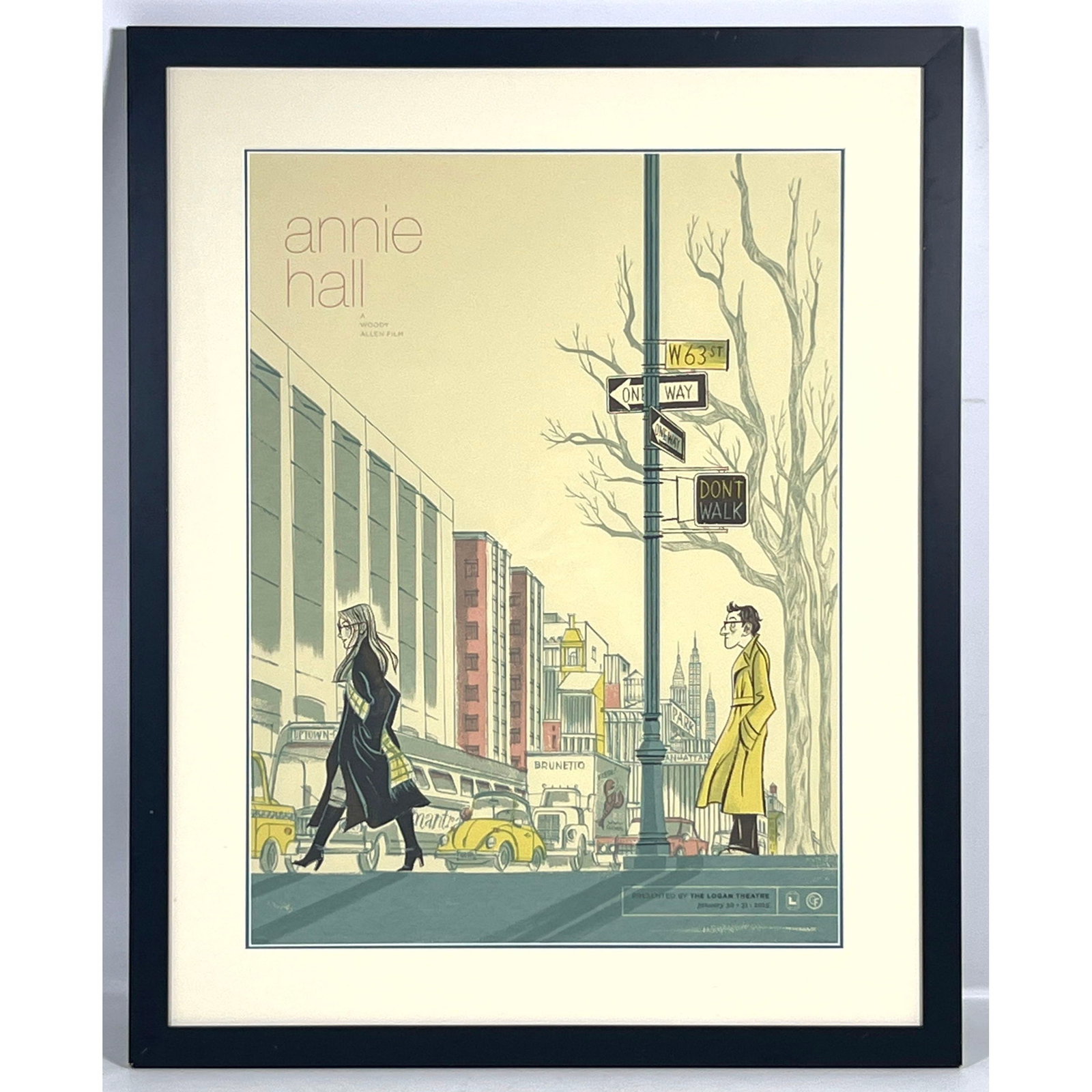 Anne Benjamin Annie Hall Limited Edition Serigraph Poster for Logan Theatre. Pencil Signed and Numbe (1 of 8)