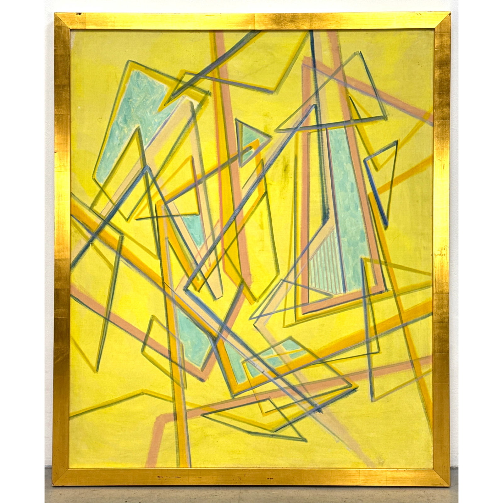 Large Thomas Eldred abstract modernist painting. Unsigned. (1 of 8)