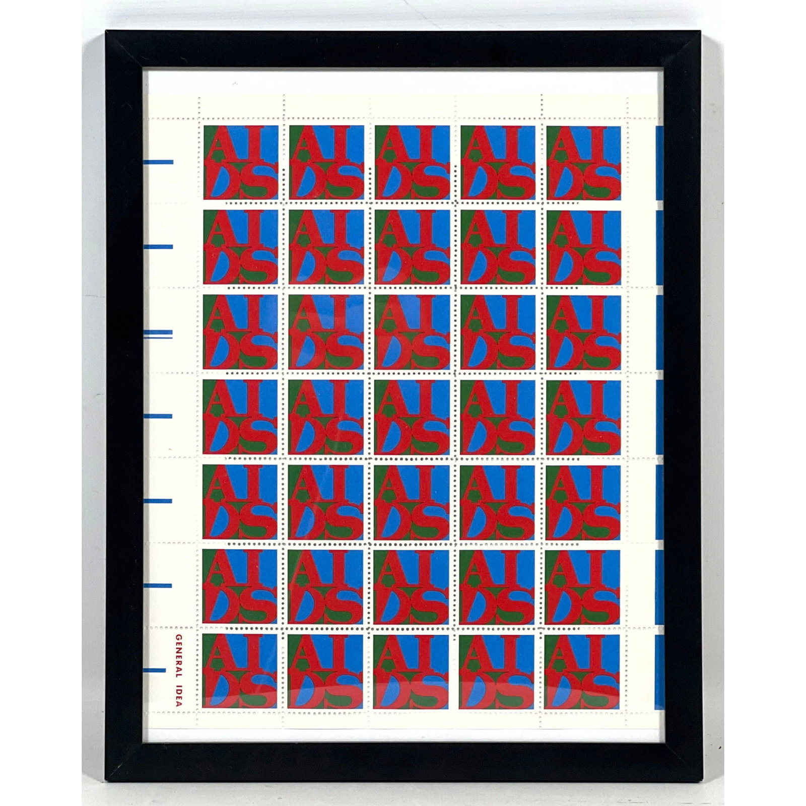 General Idea AIDS Stamps 1988 offset lithograph sheet of 35 perforated and gummed artist stamps. Fra (1 of 6)