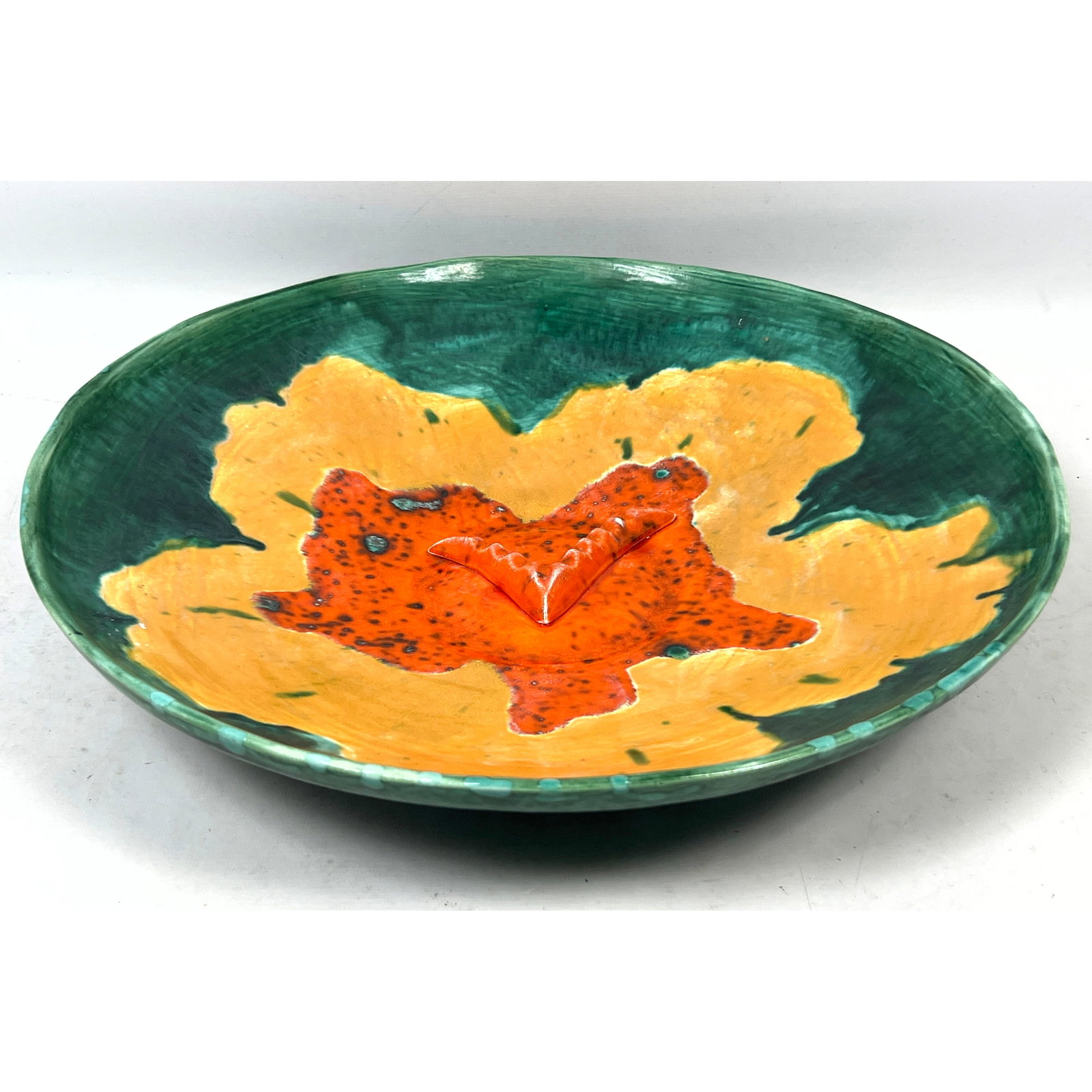 Large California Originals Mid Century Modern Centerpiece Bowl. Model 858 Glazed Earthenware Pottery (1 of 8)