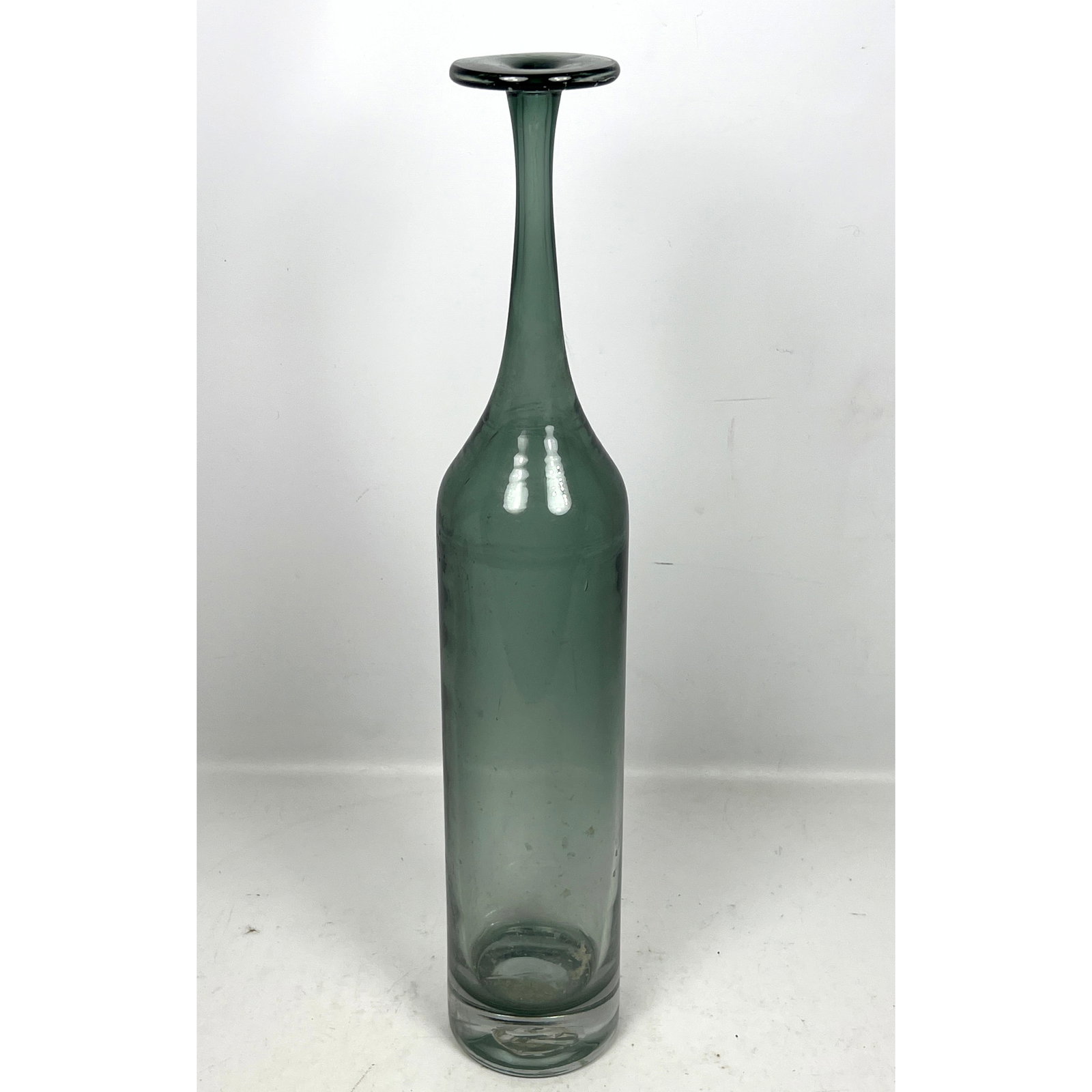 60s Vintage Mid Century Tom Connally Greenwich Flint Craft Glass Large Bottle Vase Decanter (1 of 9)