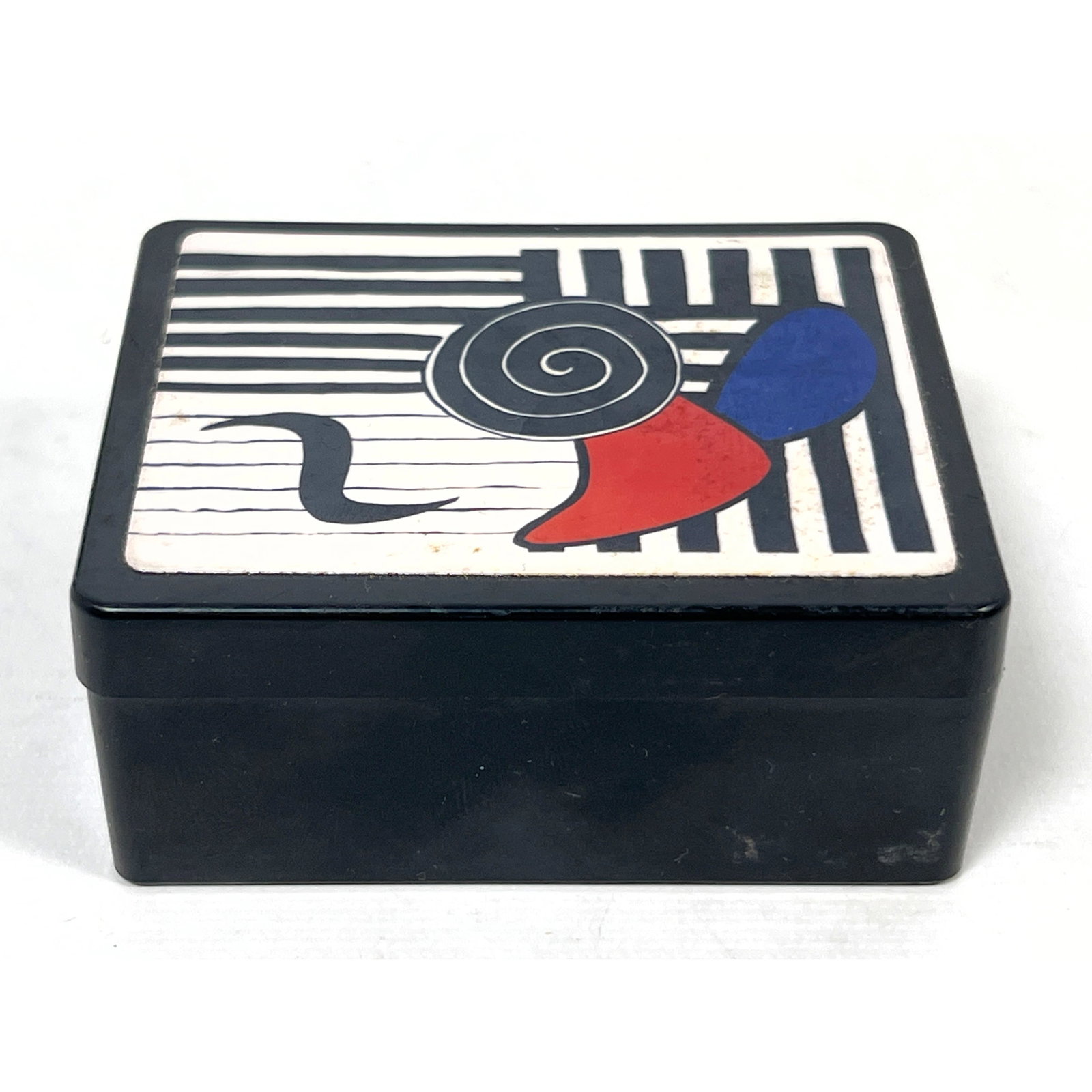 Alexander Calder Helices commemorative black resin trinket box from the 1989 inaugural exhibition at (1 of 9)