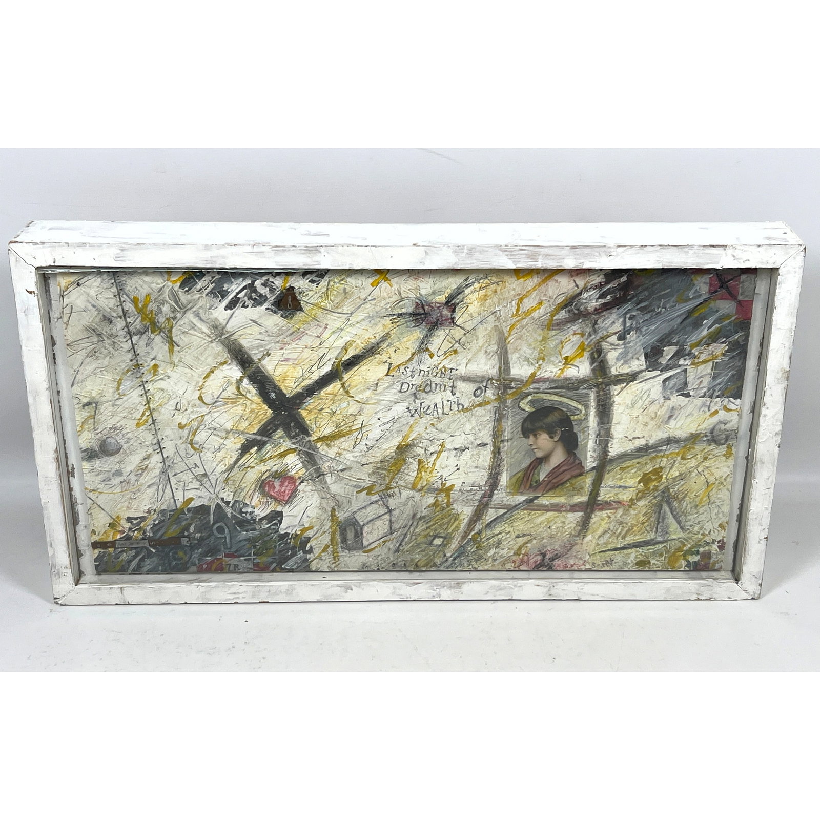 Abstract Modern Mixed Media Painting on Board. Last Night I Dreamt of Wealth. (1 of 9)