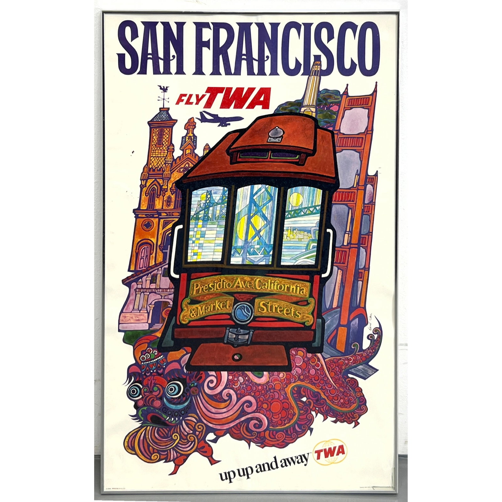 David Klein for TWA, San Francisco Offset Lithograph Travel Poster (1 of 11)