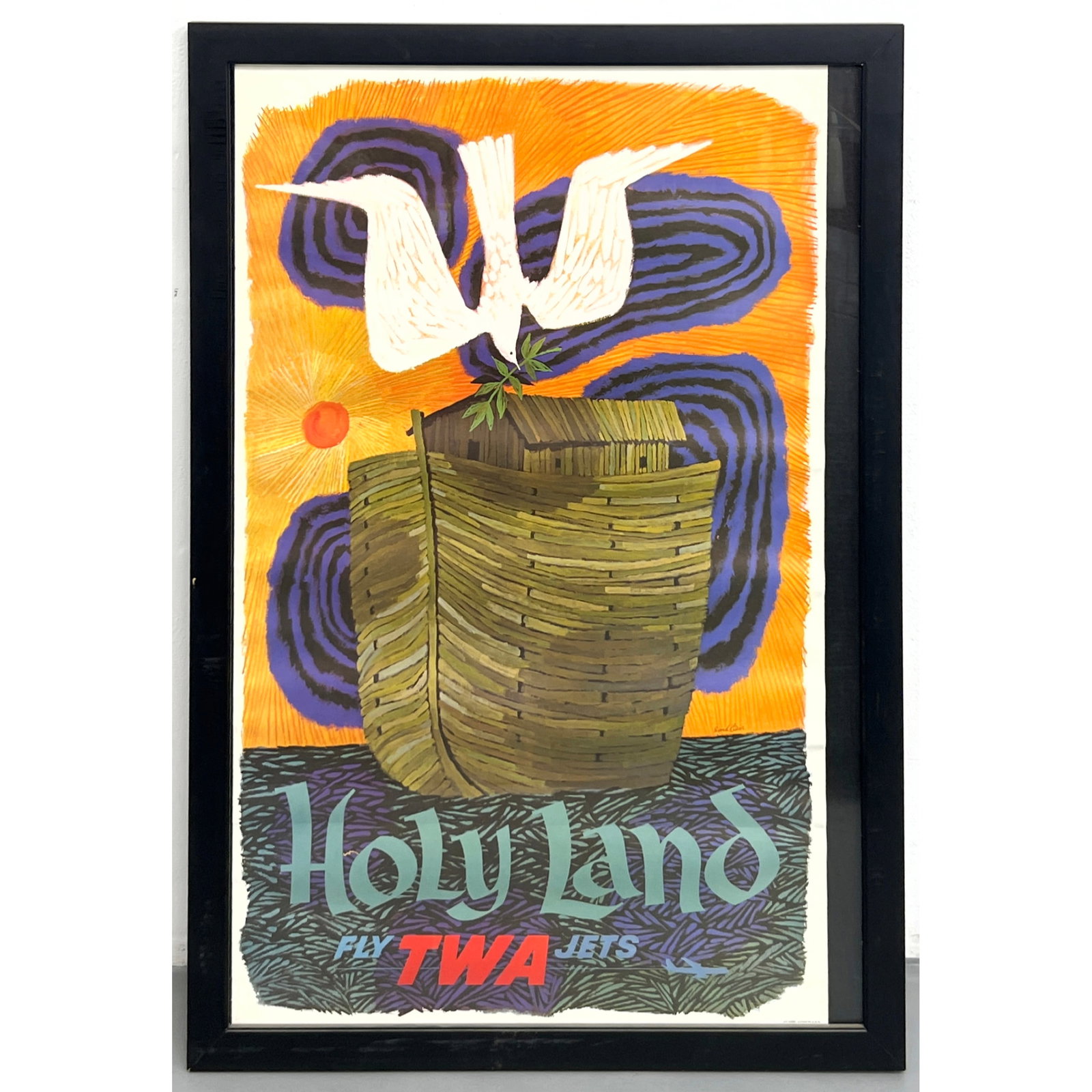 Holy Land TWA travel 1950's-1960's, travel poster designed and illustrated by David Klein (1 of 11)