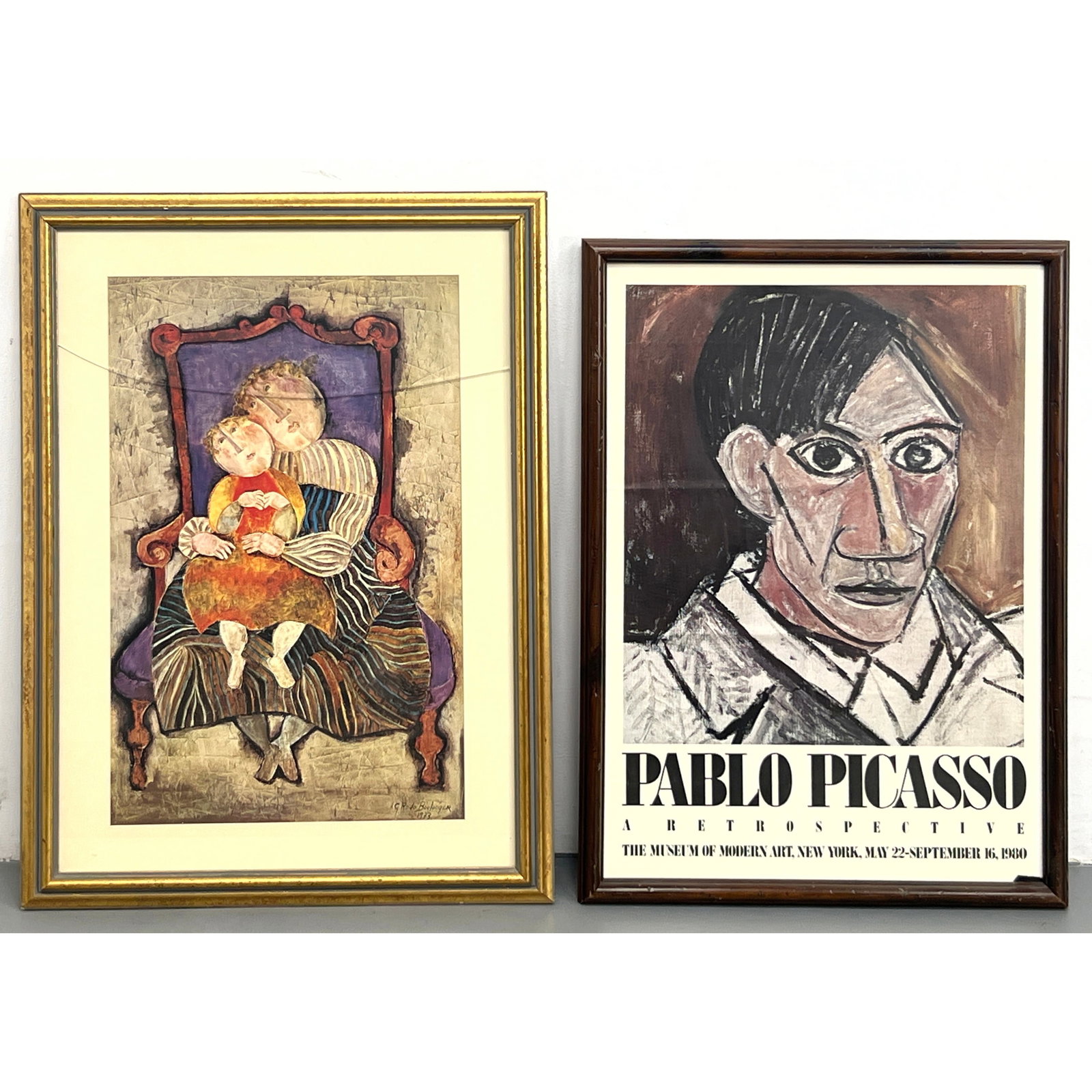 2pcs Art Posters. Pablo Picasso Retrospective, and Boulanger.: 2pcs Art Posters. Pablo Picasso Retrospective, and Boulanger. Dimensions: Height: 37.5 inches, Width: 26.25 inches. ---