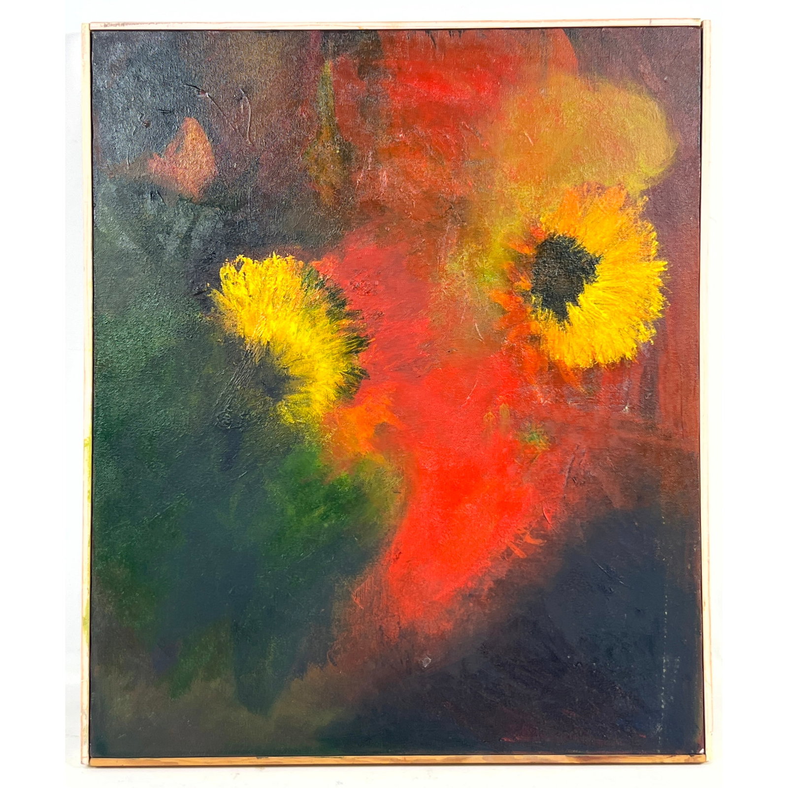 Impressionist Modern Abstract Sunflower Oil Painting on Canvas. (1 of 6)