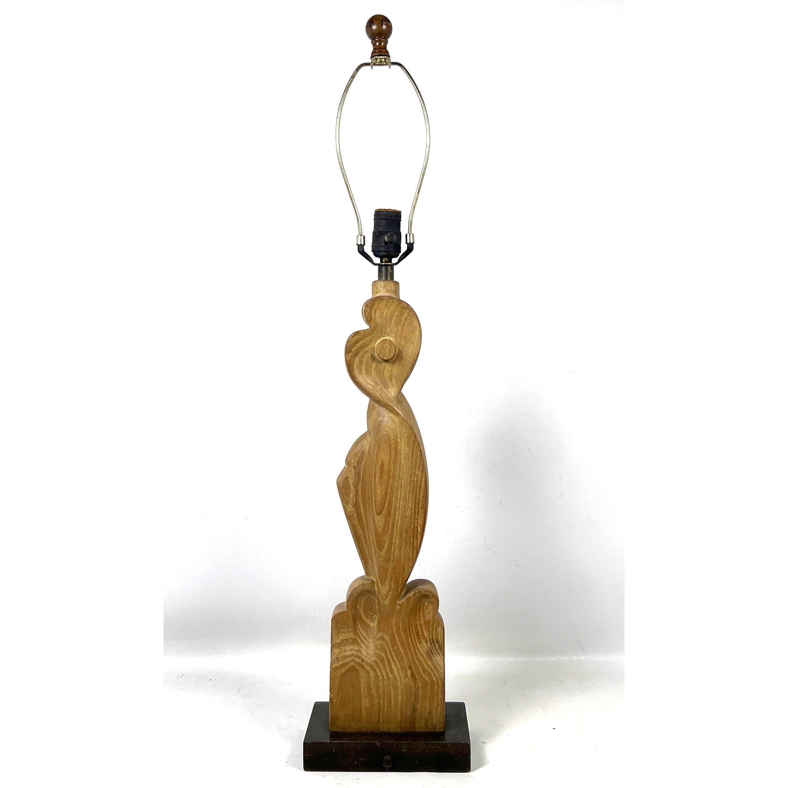 Yasha Heifetz Mid-Century Modern Abstract Sculptural Wood Table Lamp. unsigned. (1 of 10)