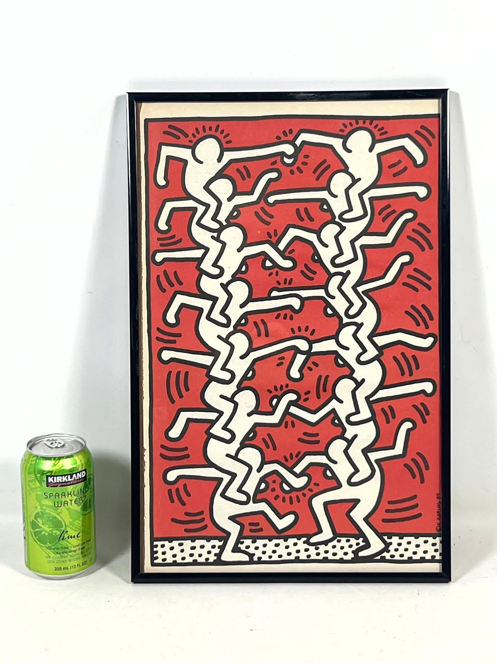 Keith Haring color offset lithograph print. Interlocking. - 2